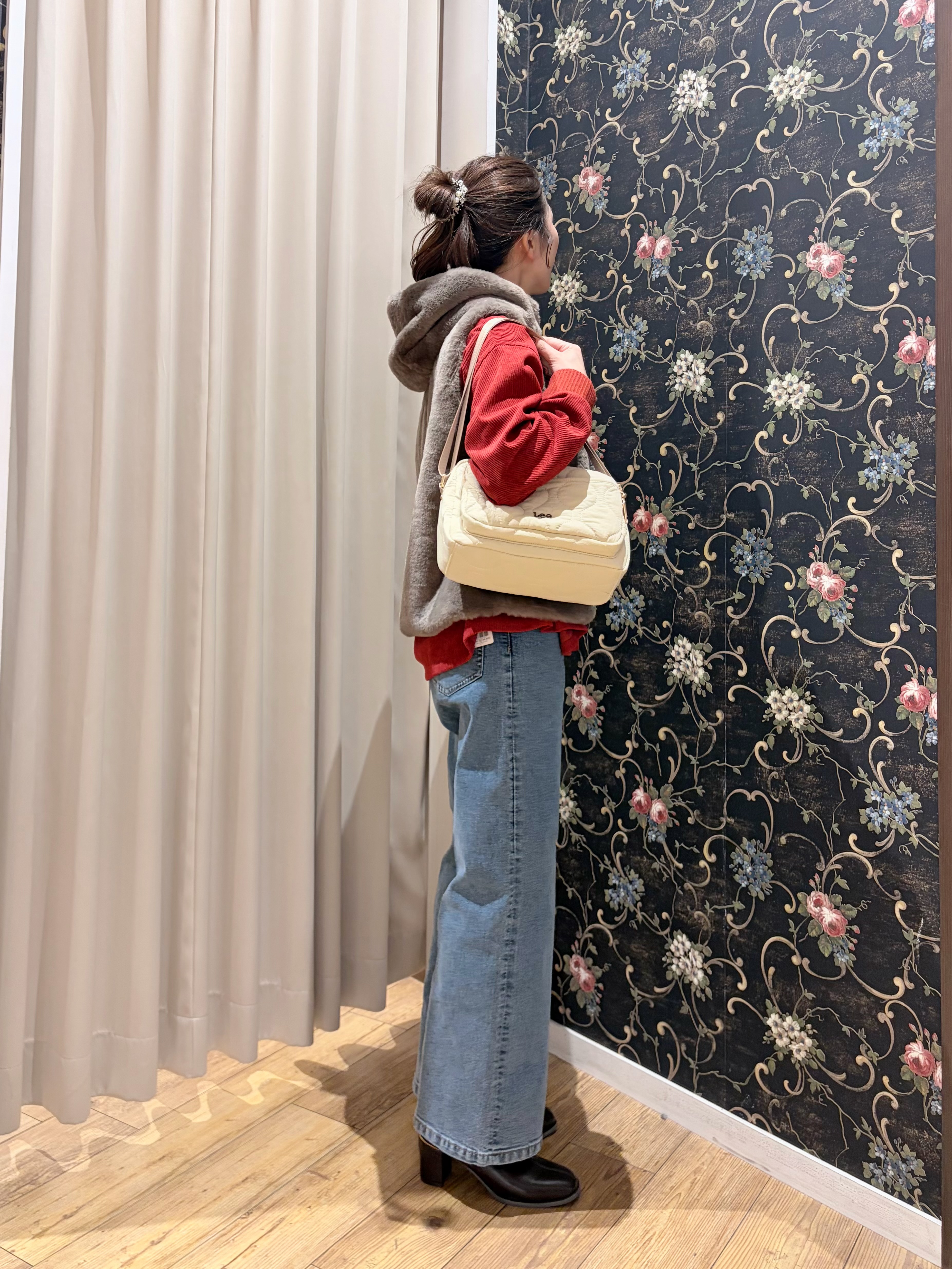 おうめさんの「SHOO･LA･RUE｜【洗濯機可/撥水/マルチWAY】ファーライナー付き 毎日欲張りマンパ」を使ったコーディネート