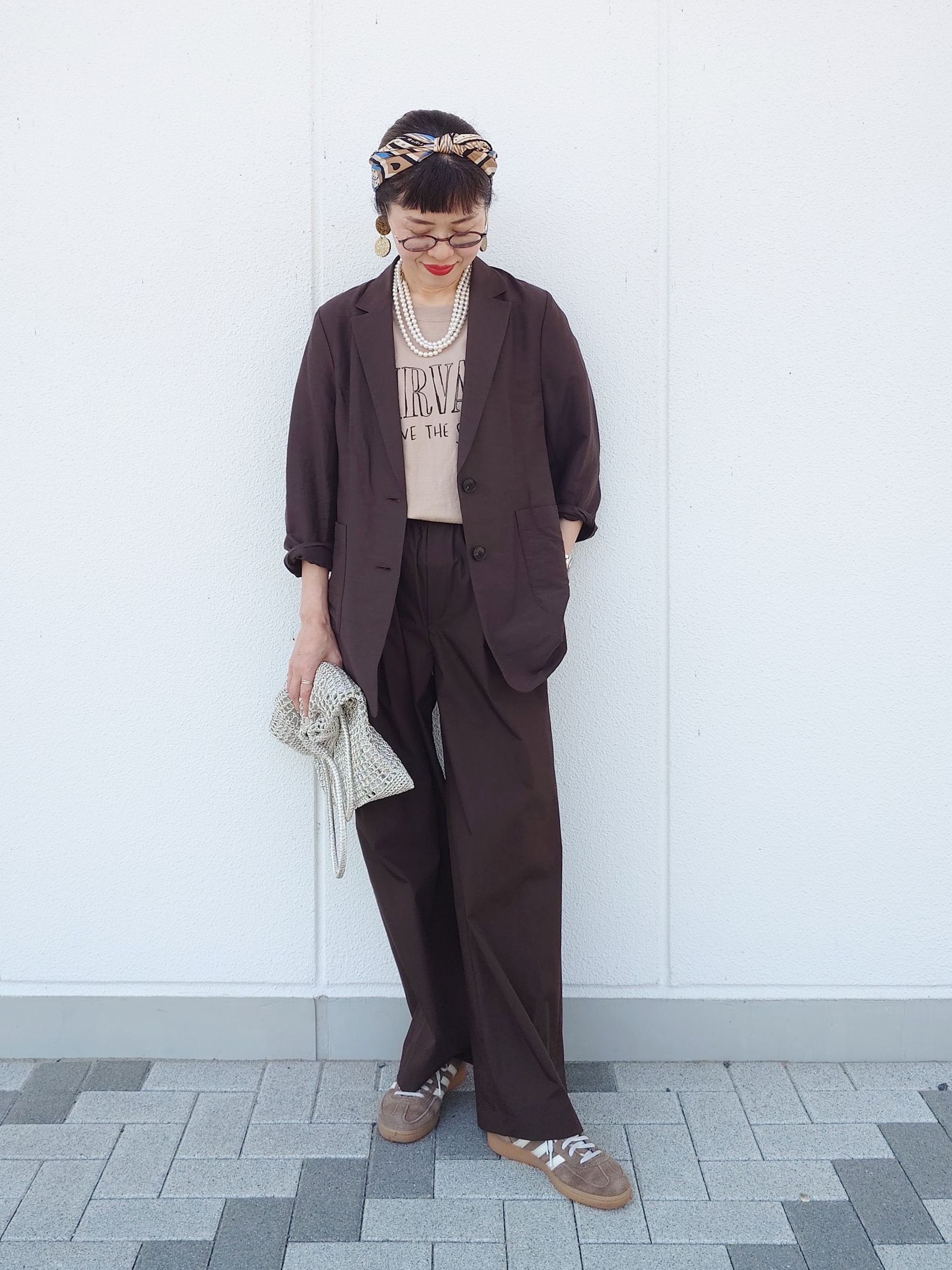 MUTSUKOさんの「UNTITLED｜◆【程よいシアー感/洗える】エアリーバイオジャケット」を使ったコーディネート