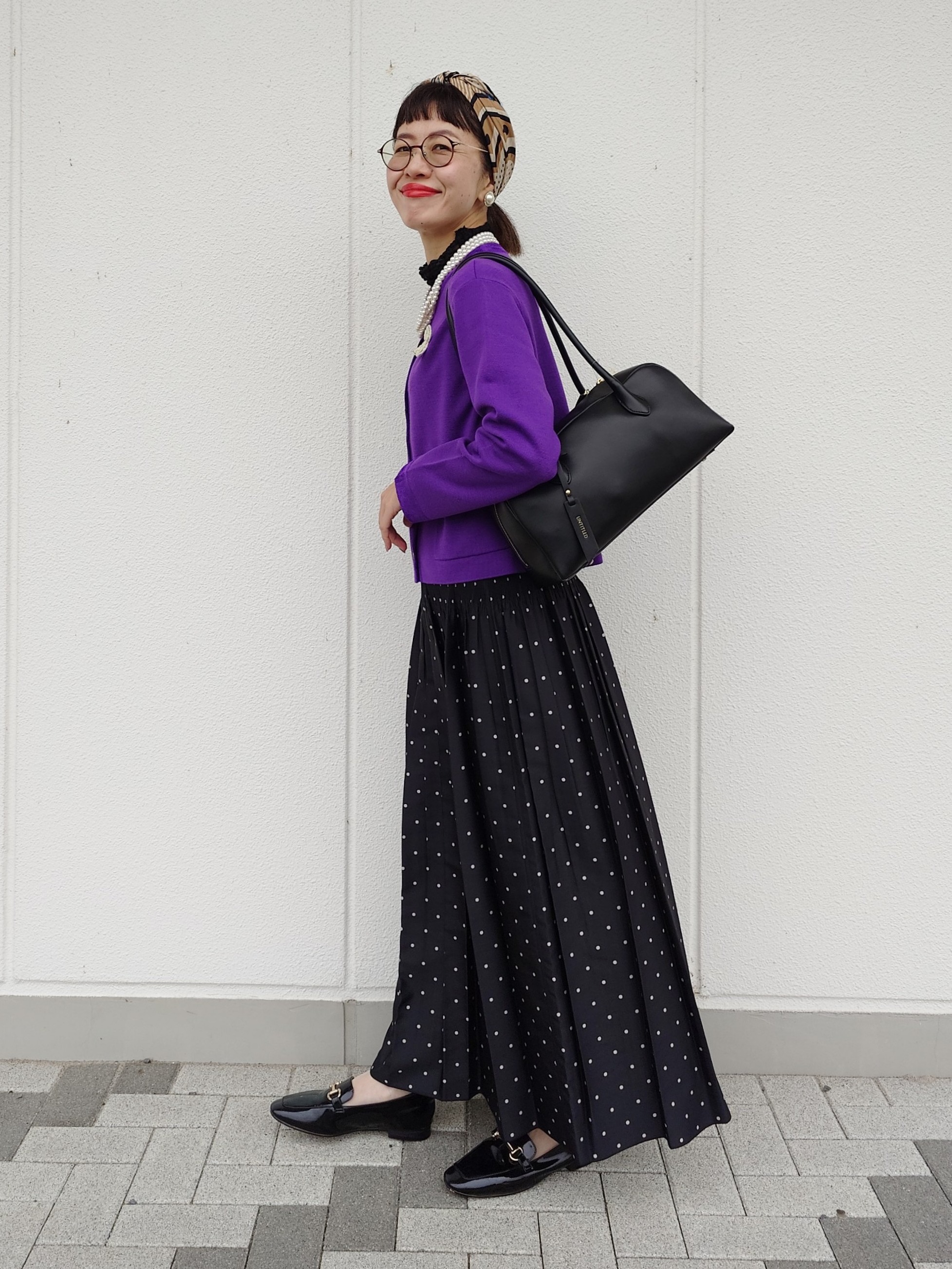 MUTSUKOさんの「UNTITLED｜【アンサンブル可/ジャケットライク】モールラインカーディガン」を使ったコーディネート