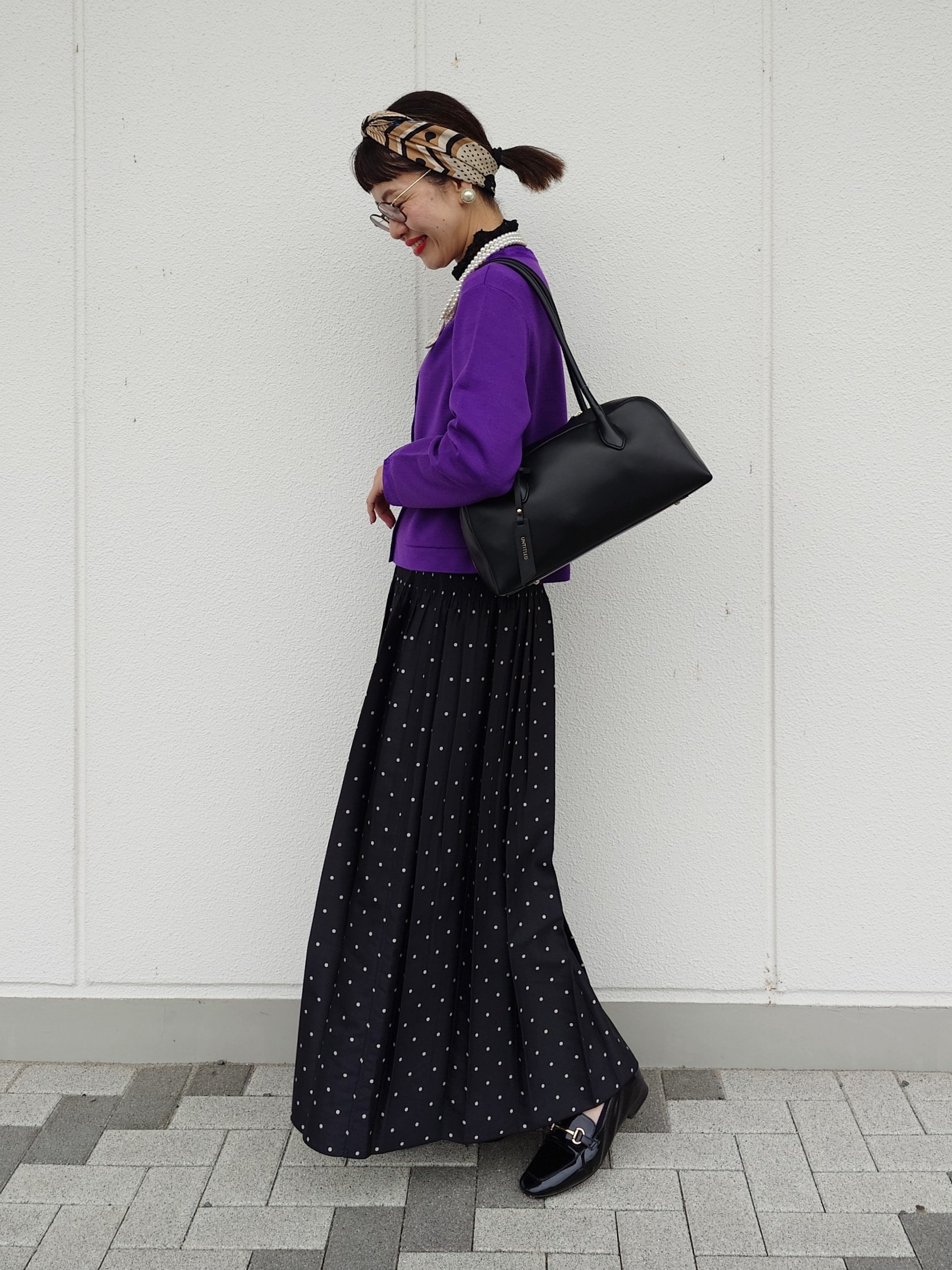 MUTSUKOさんの「UNTITLED｜【アンサンブル可/ジャケットライク】モールラインカーディガン」を使ったコーディネート
