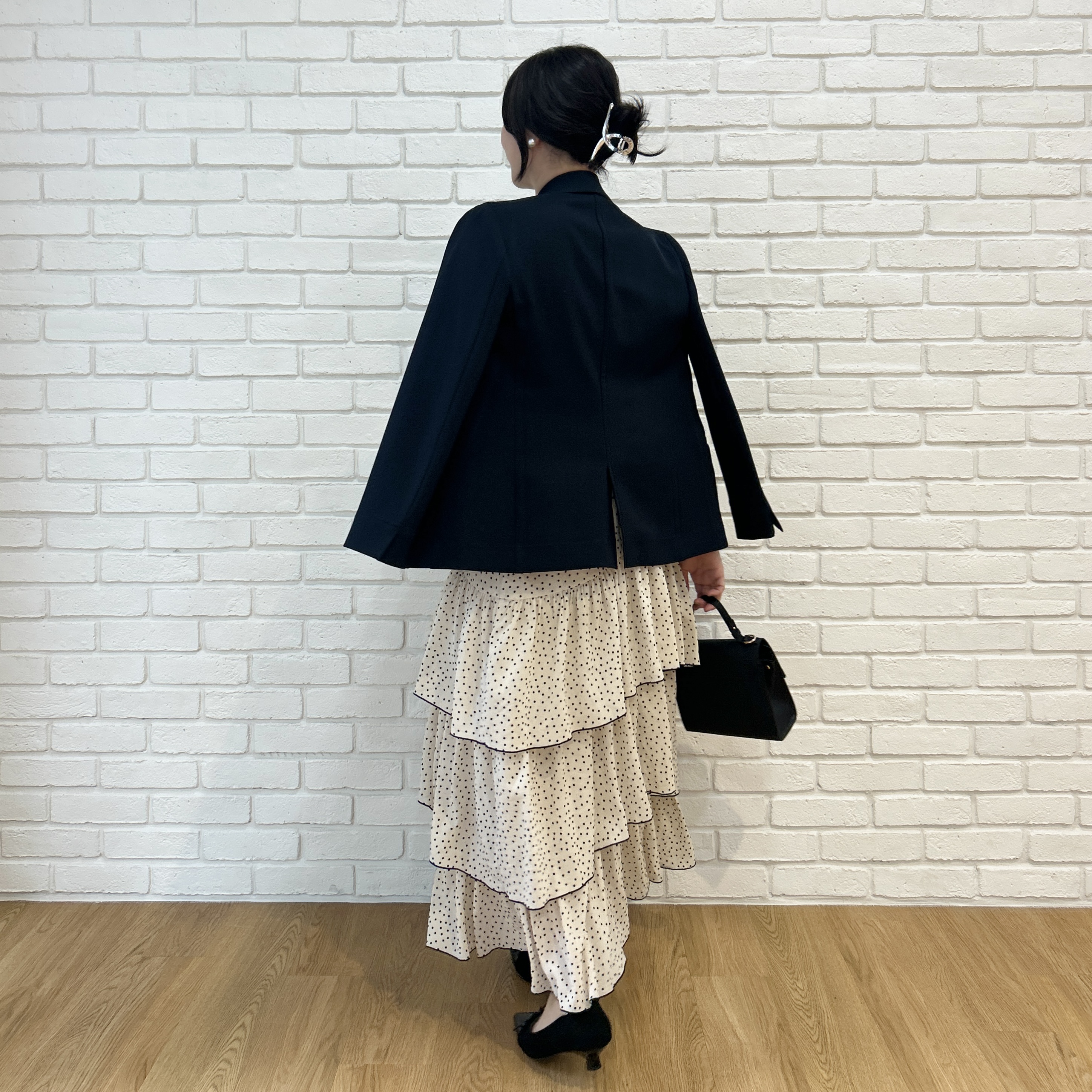 shinoさんの「Couture brooch｜【マシンウォッシャブル・イージーケア】パール風釦テーラードジャケット【毛玉になりにくい・セットアップ」を使ったコーディネート