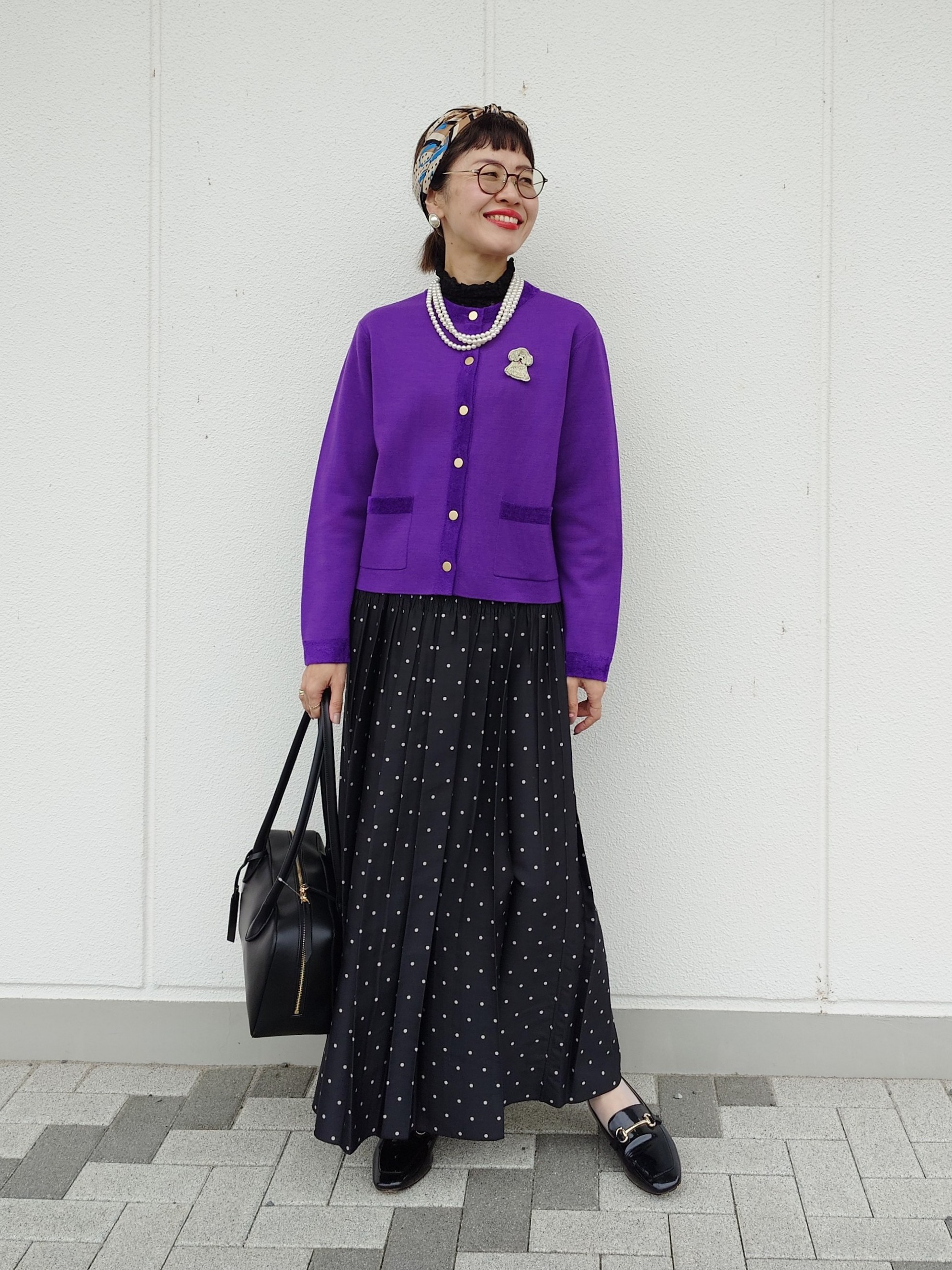 MUTSUKOさんの「UNTITLED｜【アンサンブル可/ジャケットライク】モールラインカーディガン」を使ったコーディネート