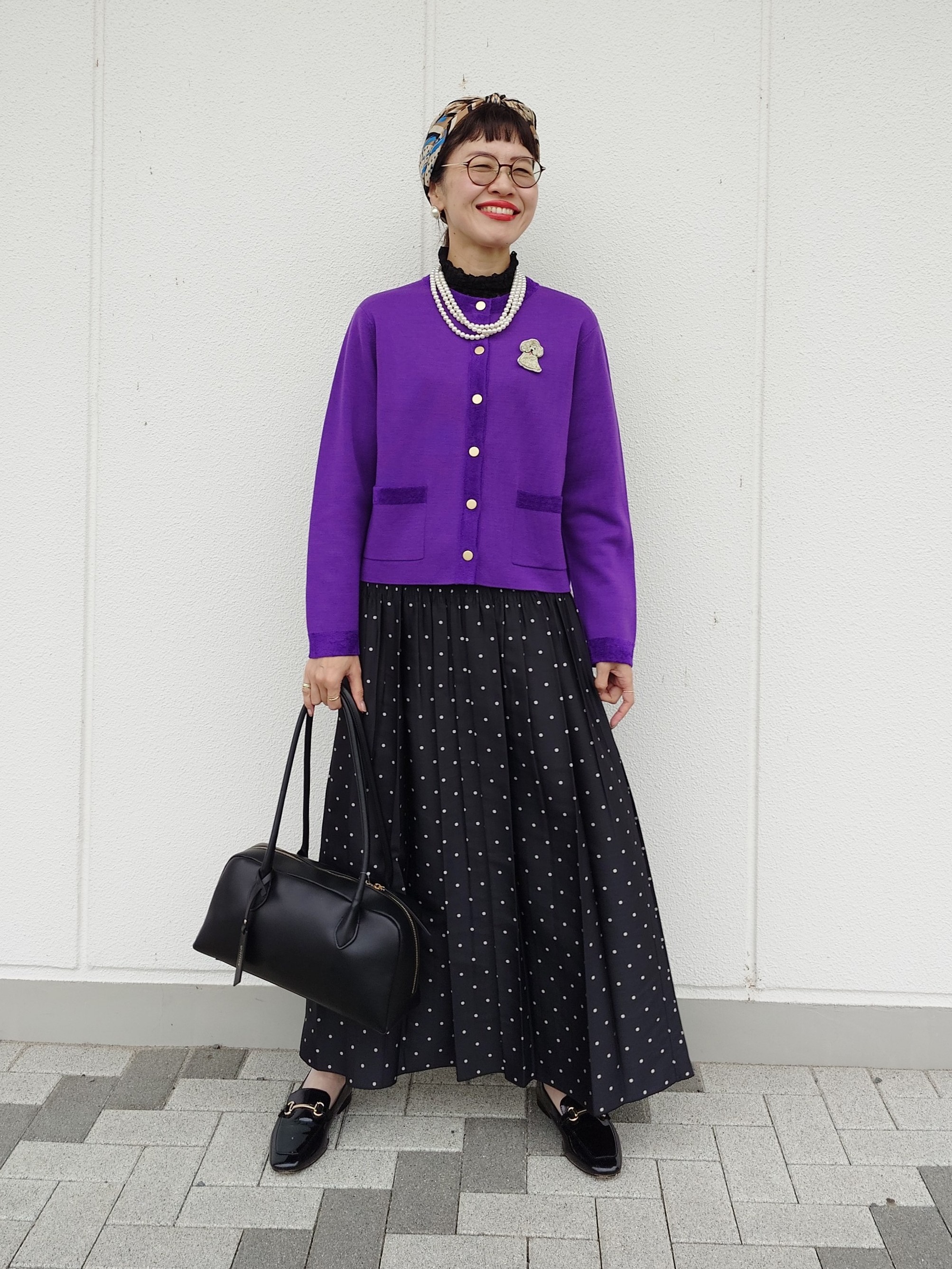 MUTSUKOさんの「UNTITLED｜【アンサンブル可/ジャケットライク】モールラインカーディガン」を使ったコーディネート