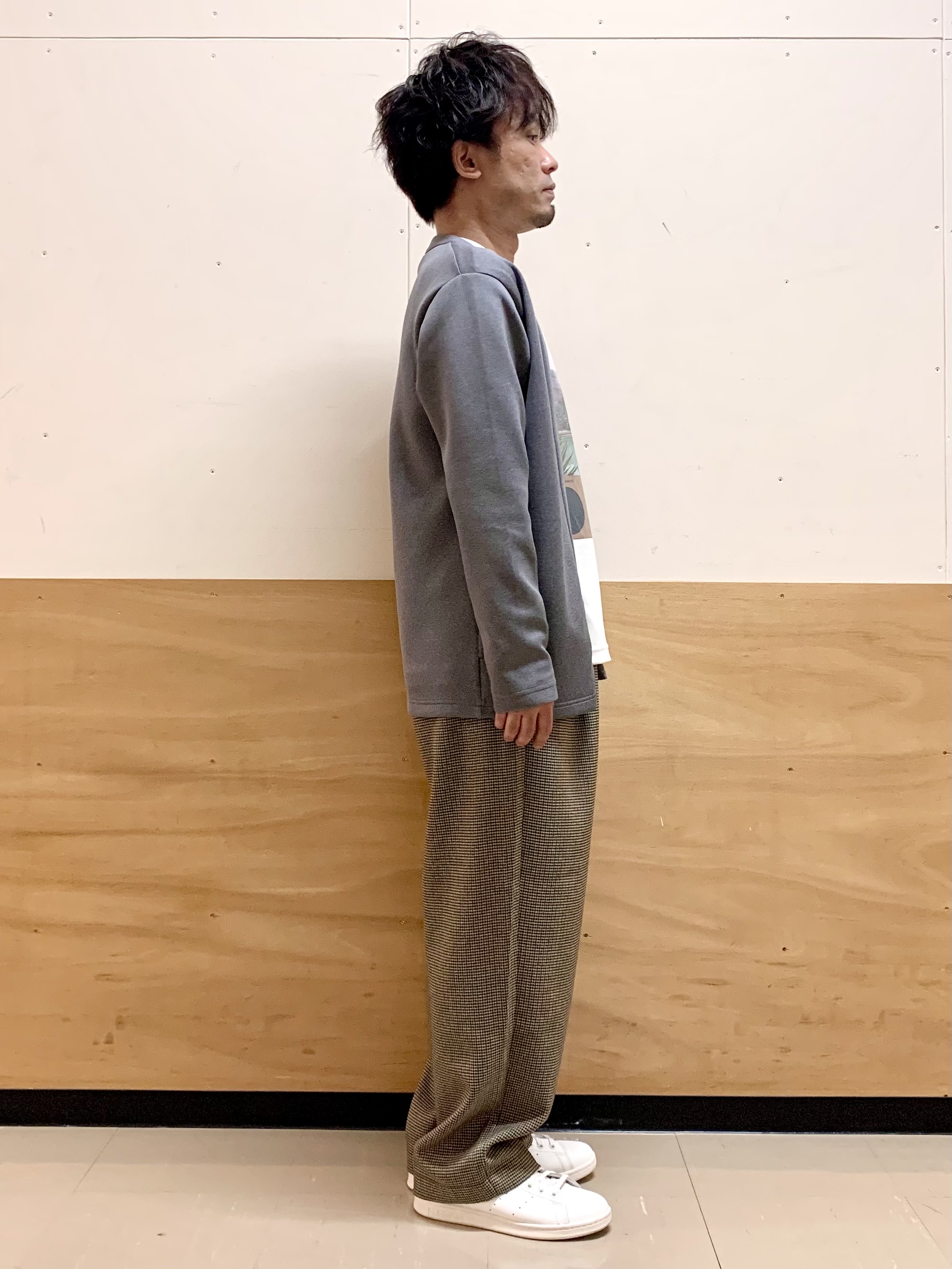 MATUさんの「THE SHOP TK｜杢調スエードタッチカーデ」を使ったコーディネート