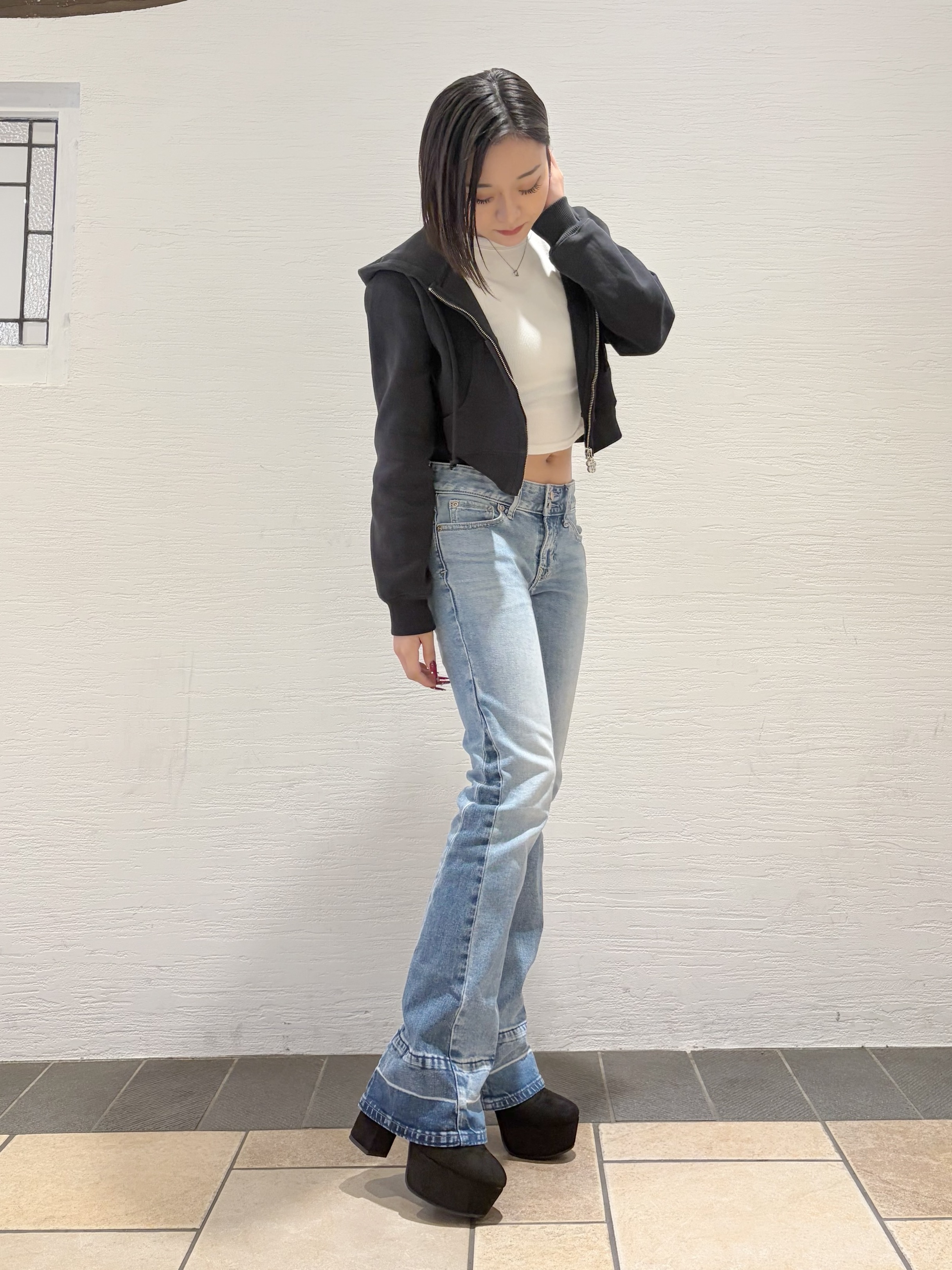 Maoさんの「ESPERANZA｜ラク盛りショートブーツ」を使ったコーディネート