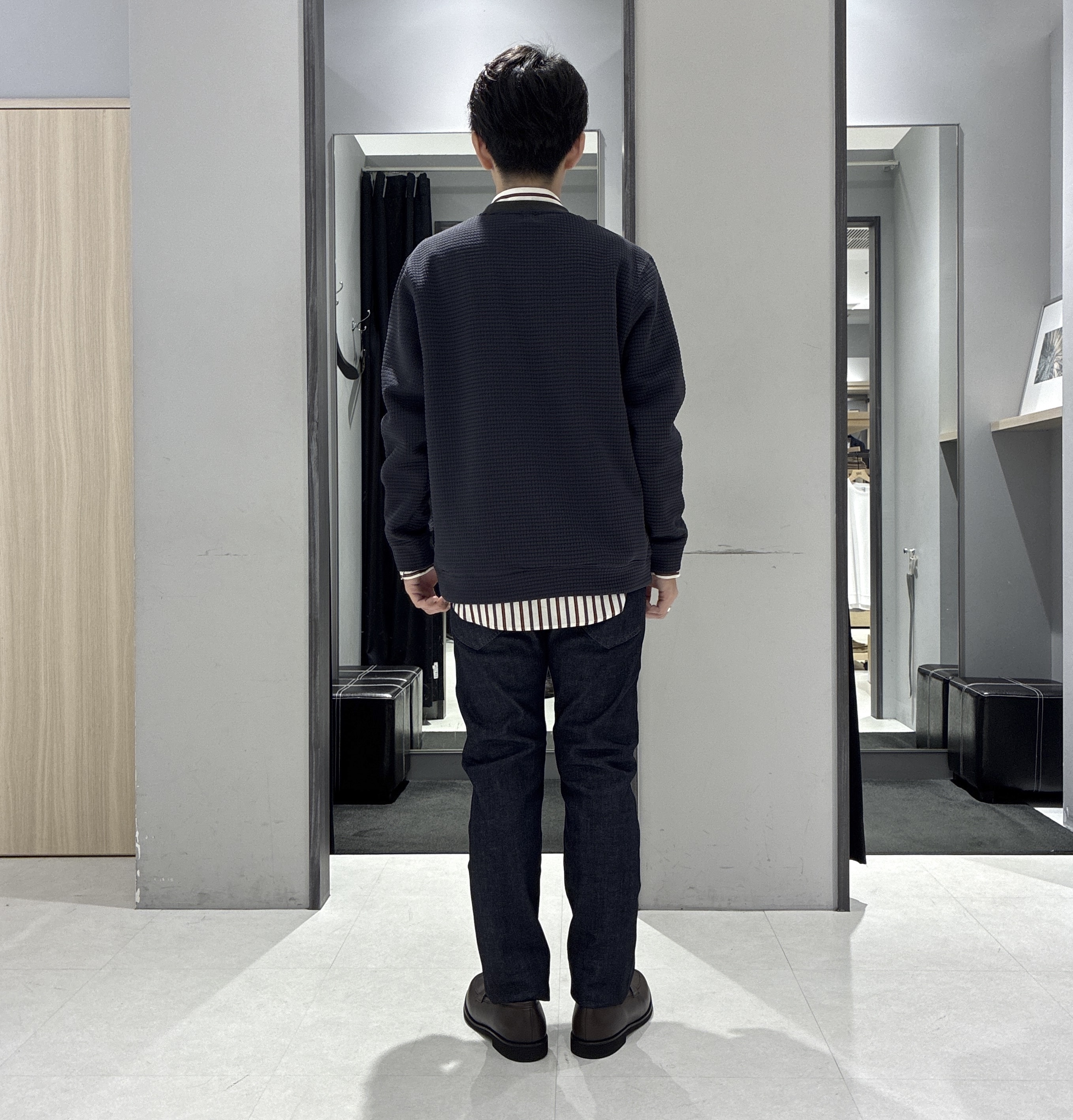 わいずみさんの「TAKEO KIKUCHI｜ニットライクワッフル プルオーバージャージ」を使ったコーディネート