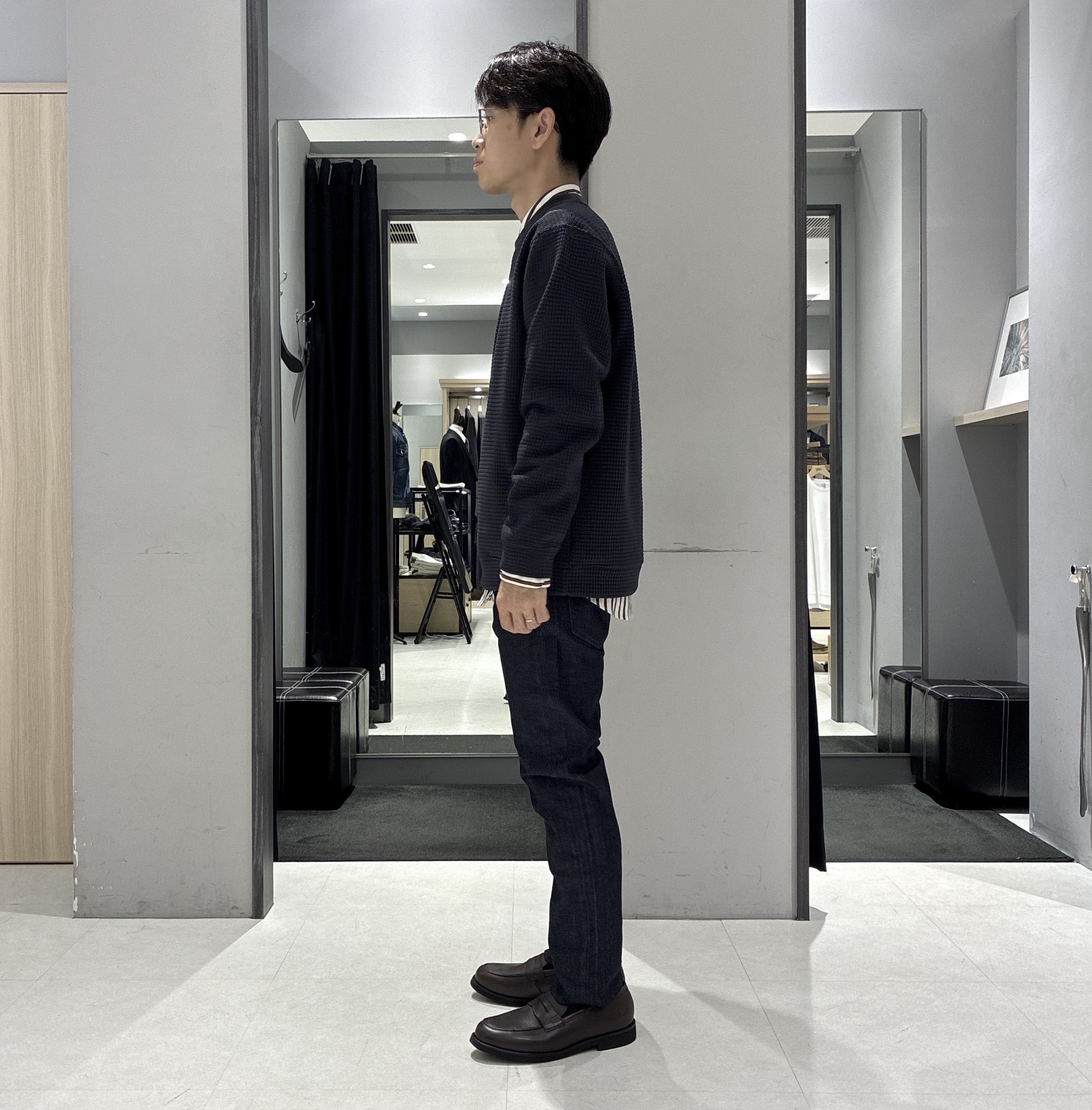 わいずみさんの「TAKEO KIKUCHI｜ニットライクワッフル プルオーバージャージ」を使ったコーディネート