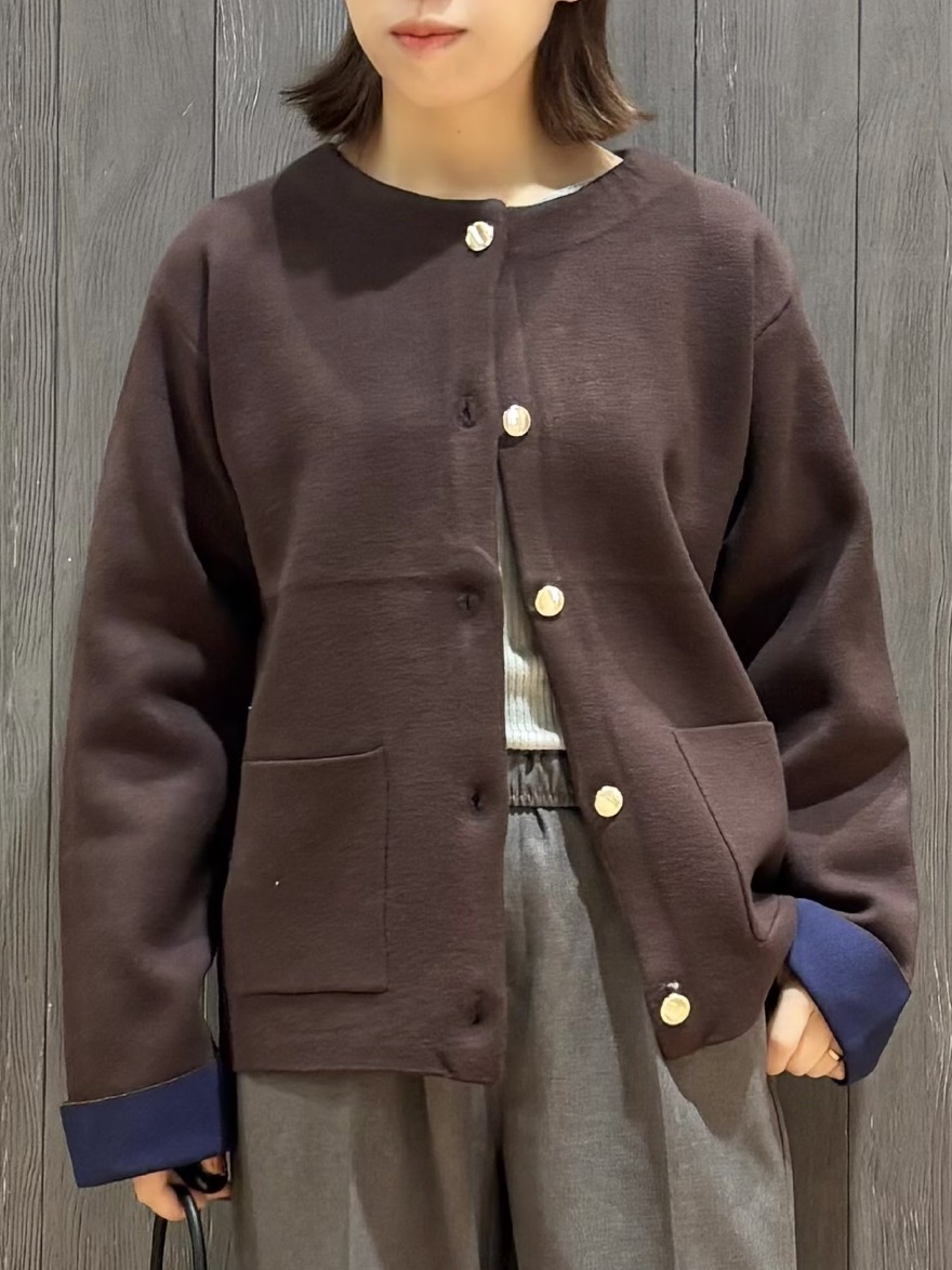 meiさんの「SHOO･LA･RUE｜【S-LL/洗濯機可/静電気防止】もちもち配色ダブルフェイスカーディガン」を使ったコーディネート