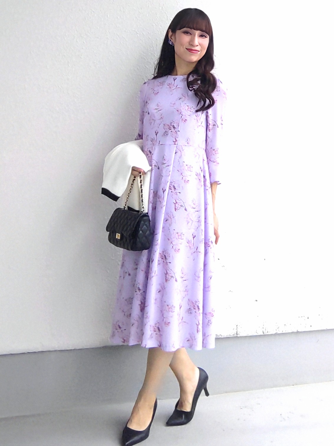 keinaさんの「SunaUna｜【手洗い可／日本製】花柄ワンピース」を使ったコーディネート