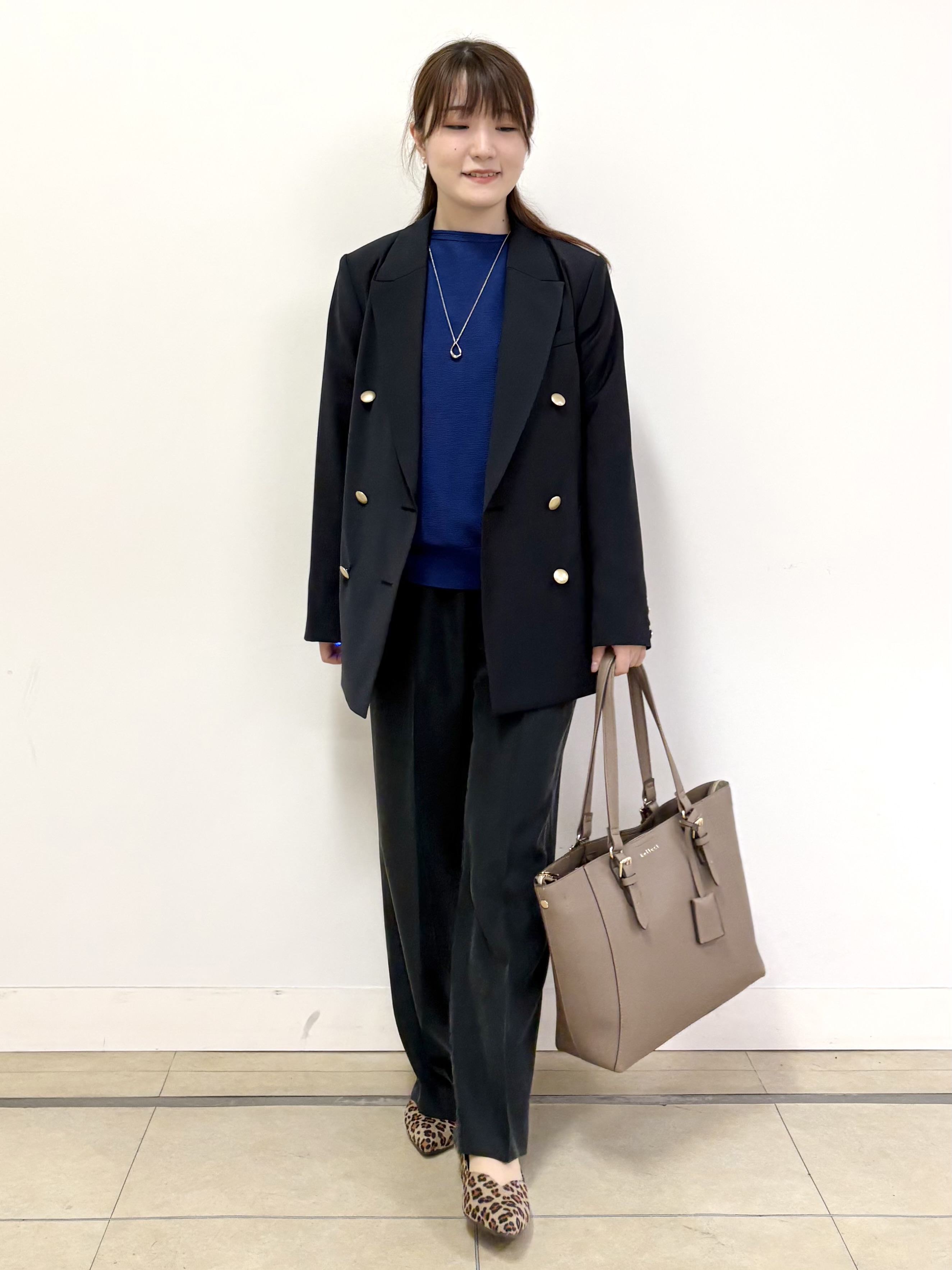 mikiさんの「Reflect｜【通勤】ダブルブレストジャケット」を使ったコーディネート