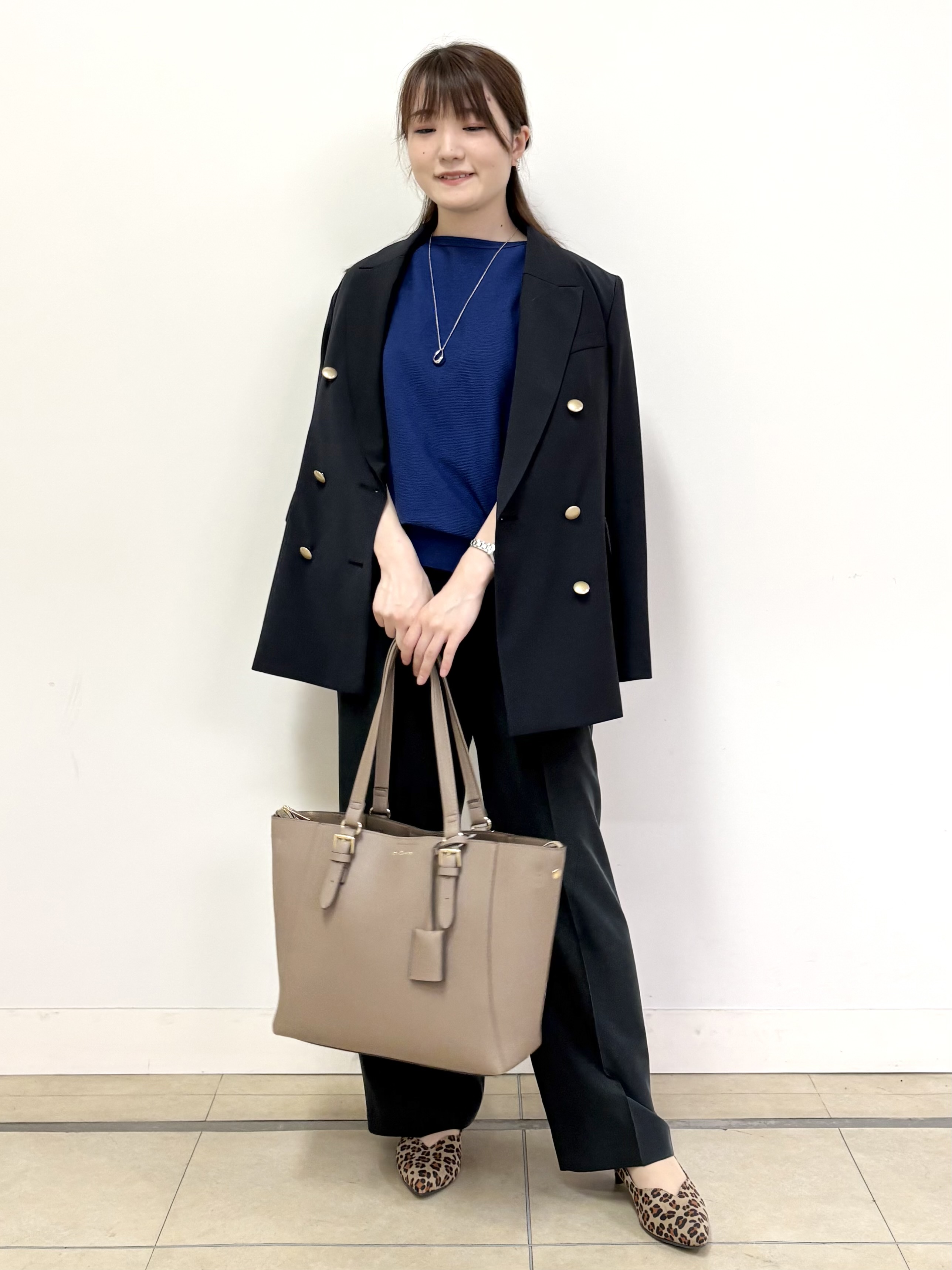 mikiさんの「Reflect｜【通勤】ダブルブレストジャケット」を使ったコーディネート