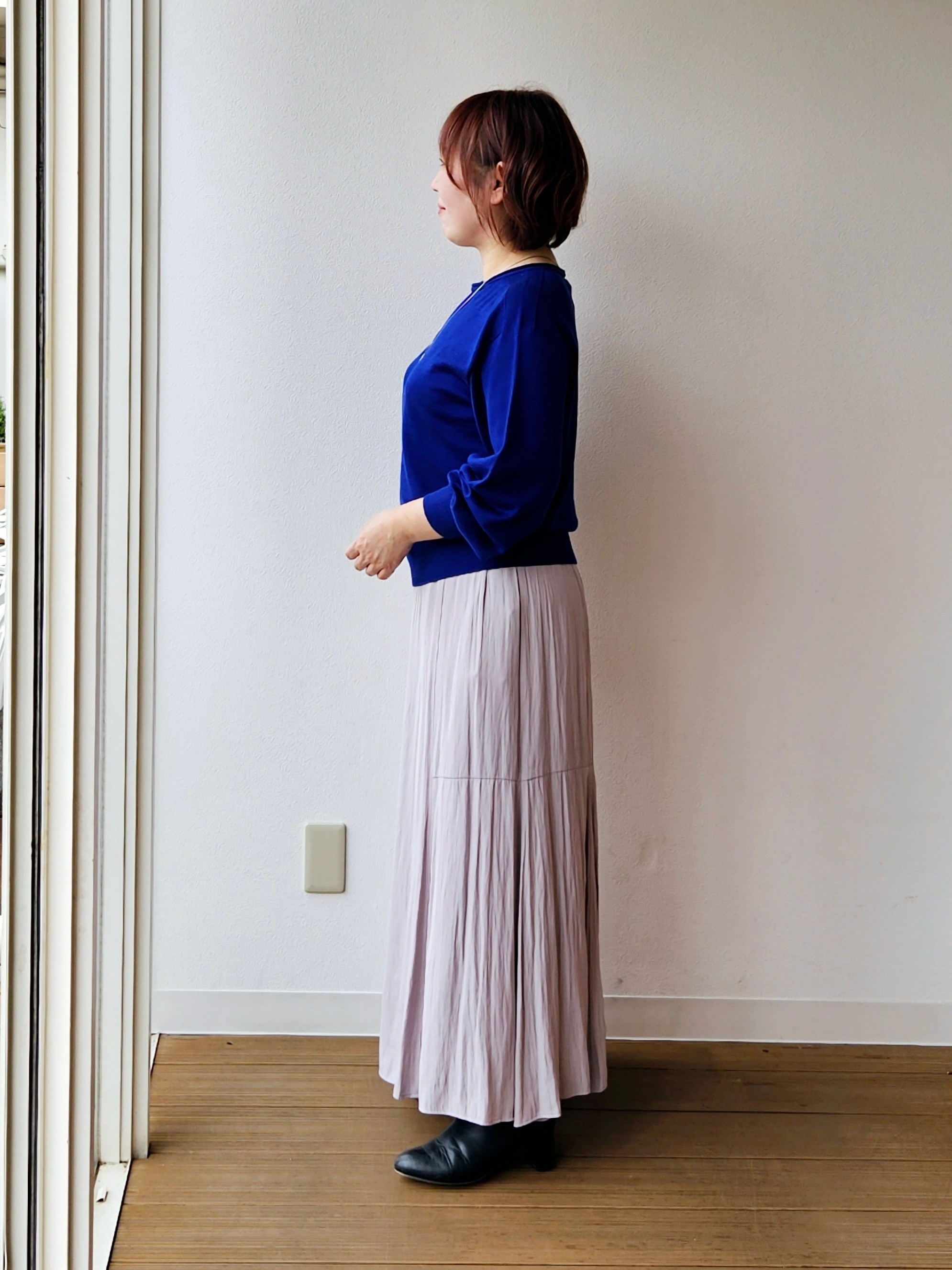 やじまさんの「UNTITLED｜【大人の抜け感/8色展開】ボリュームスリーブニットプルオーバー」を使ったコーディネート