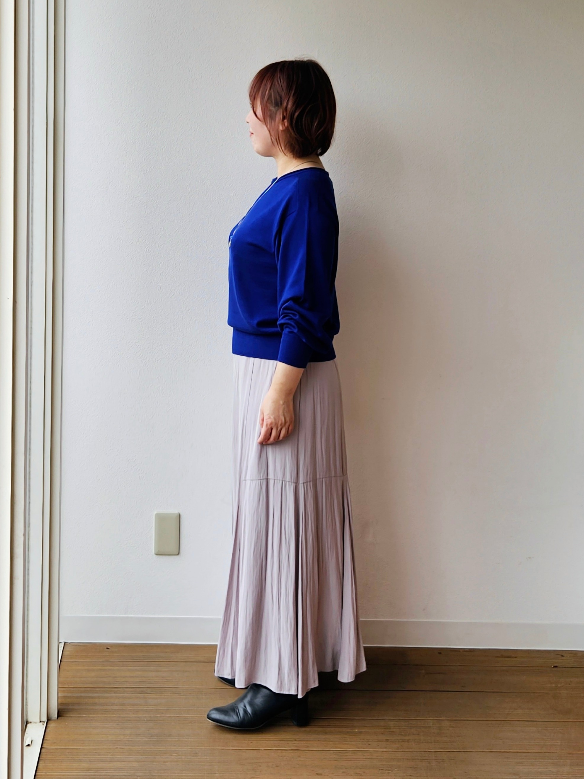 やじまさんの「UNTITLED｜【大人の抜け感/8色展開】ボリュームスリーブニットプルオーバー」を使ったコーディネート