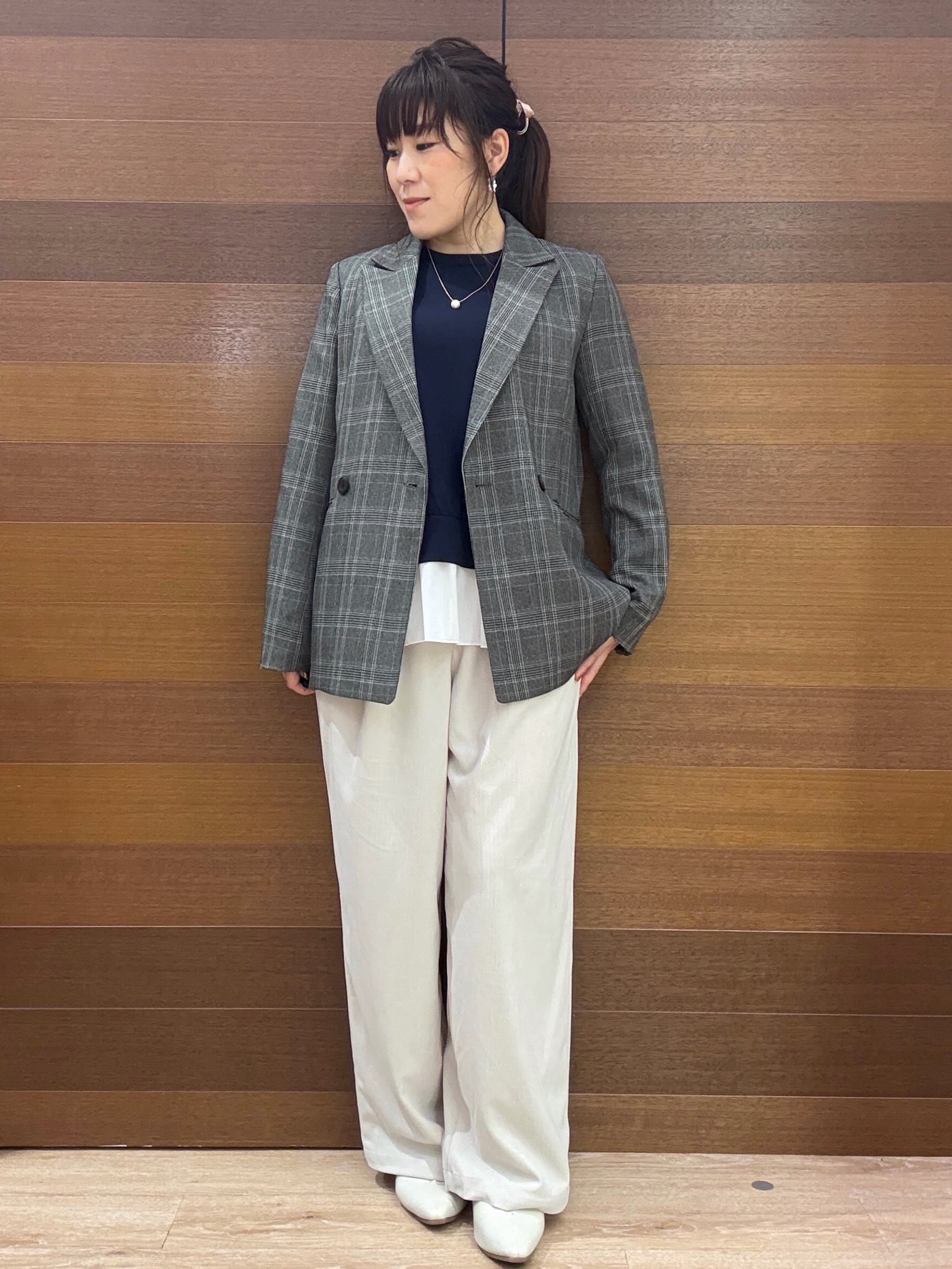 maichiさんの「OPAQUE.CLIP｜ダブルブレストジャケット【洗える】」を使ったコーディネート