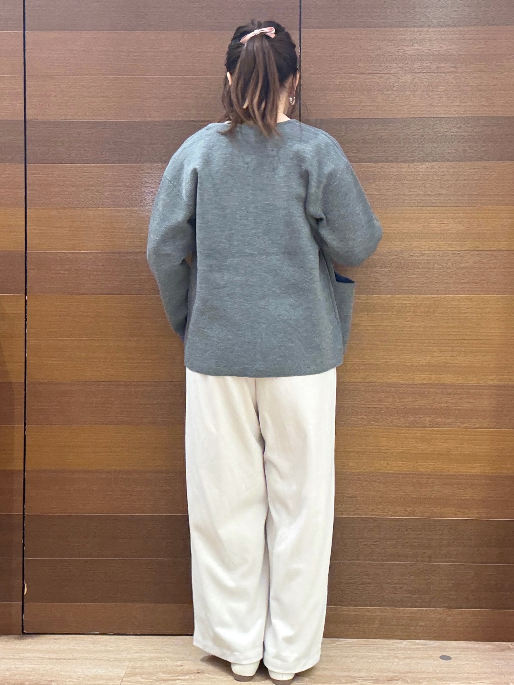 maichiさんの「OPAQUE.CLIP｜スナップボタン 配色ニットカーディガン【洗濯機OK】」を使ったコーディネート