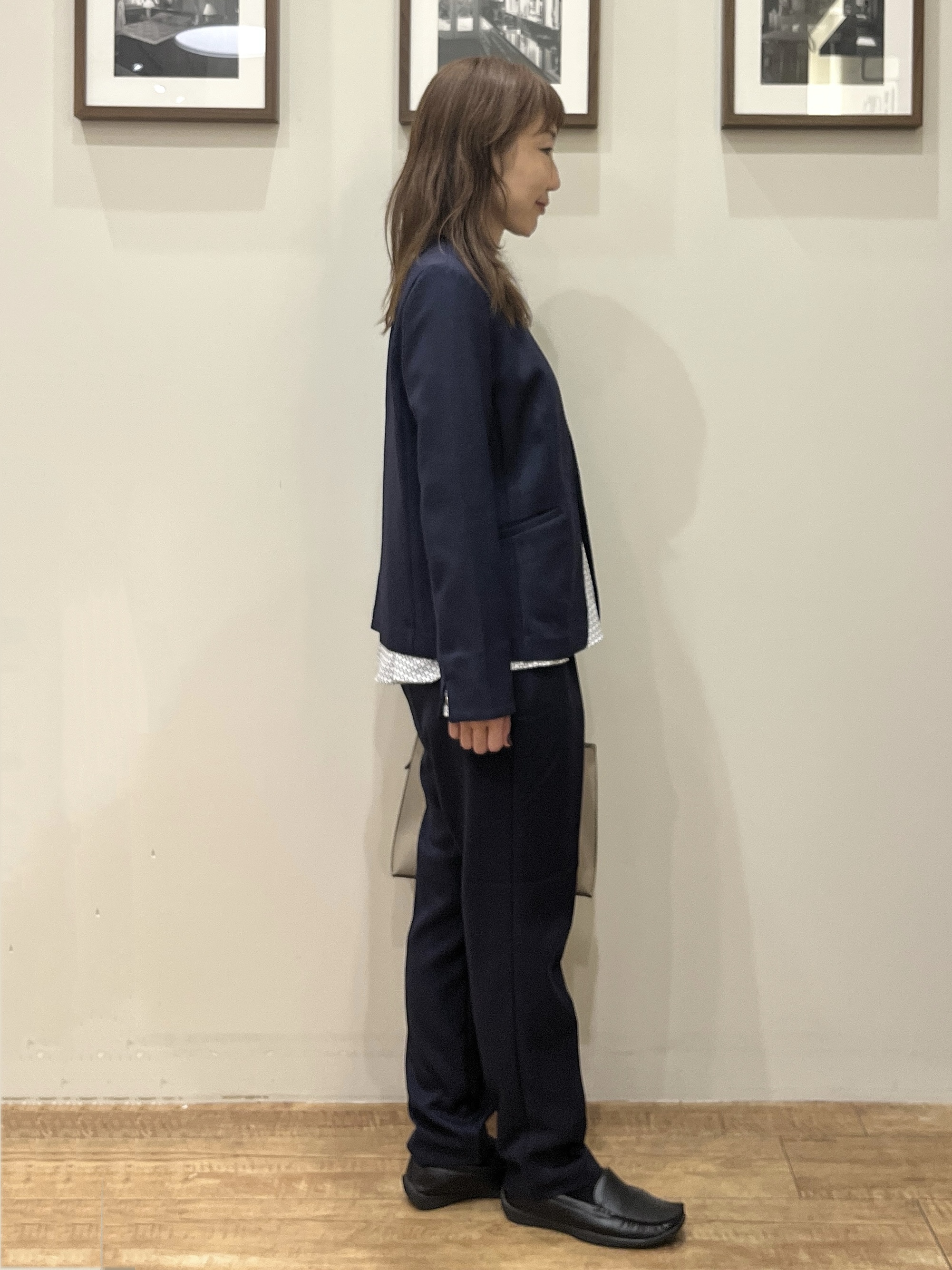 まつみさんの「SHOO･LA･RUE｜【セットアップ可/通勤/洗濯機可/SS-LL】女性らしく決まる カラーレスジャケット」を使ったコーディネート