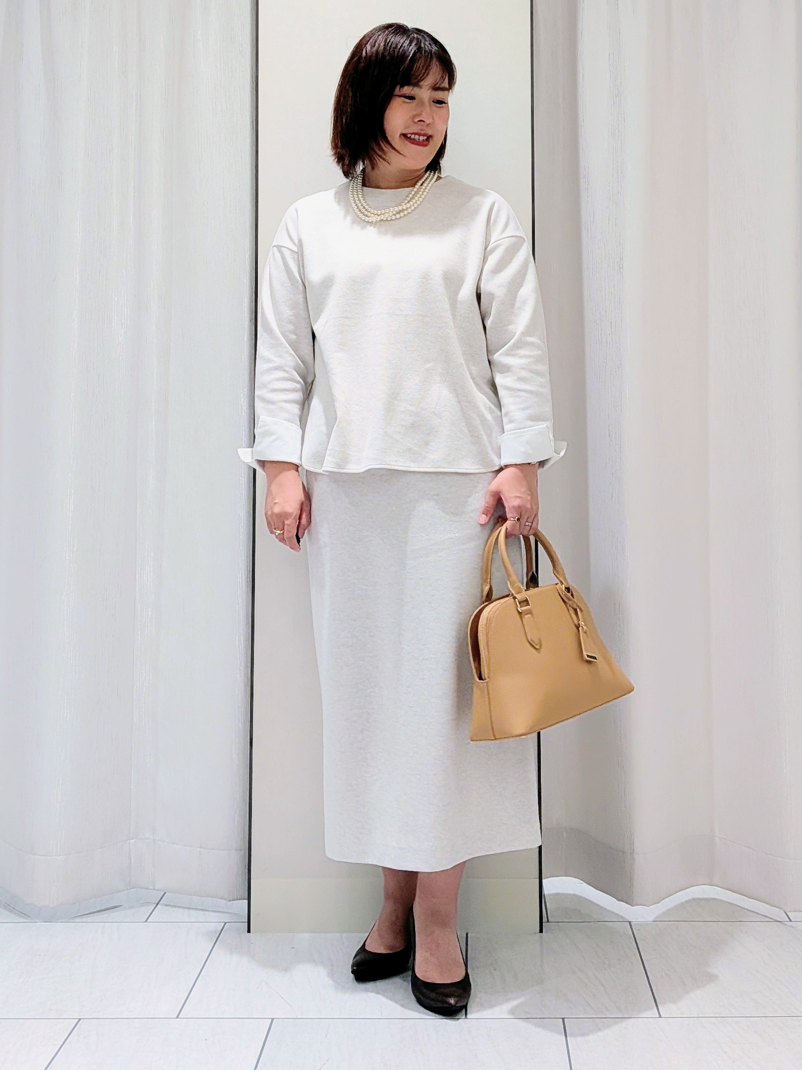Onumaさんの「UNTITLED｜【セットアップ可/スウェットライク】袖口シャツドッキングプルオーバー」を使ったコーディネート