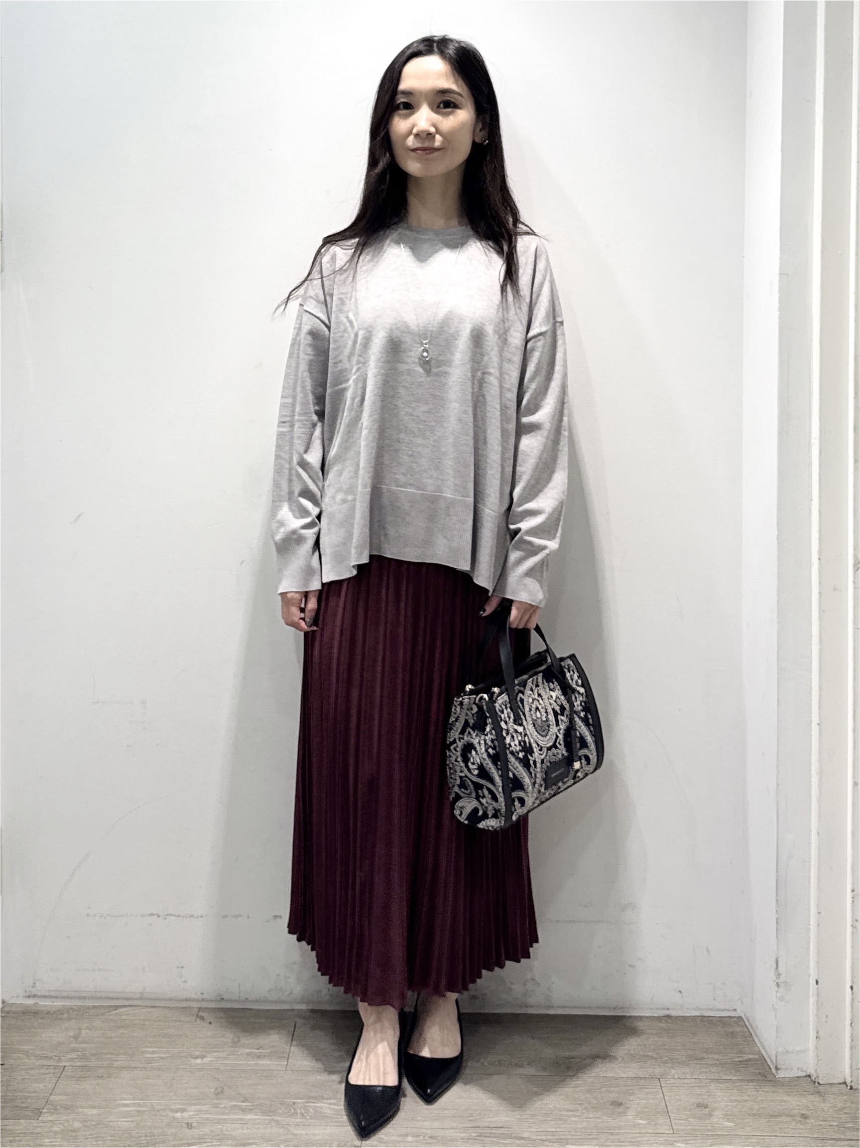 yuicciさんの「OPAQUE.CLIP｜リラクシークルーニット【洗濯機OK】」を使ったコーディネート