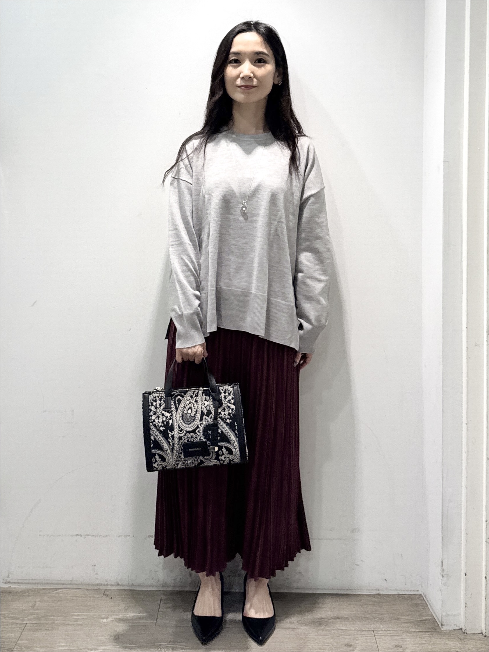yuicciさんの「OPAQUE.CLIP｜リラクシークルーニット【洗濯機OK】」を使ったコーディネート