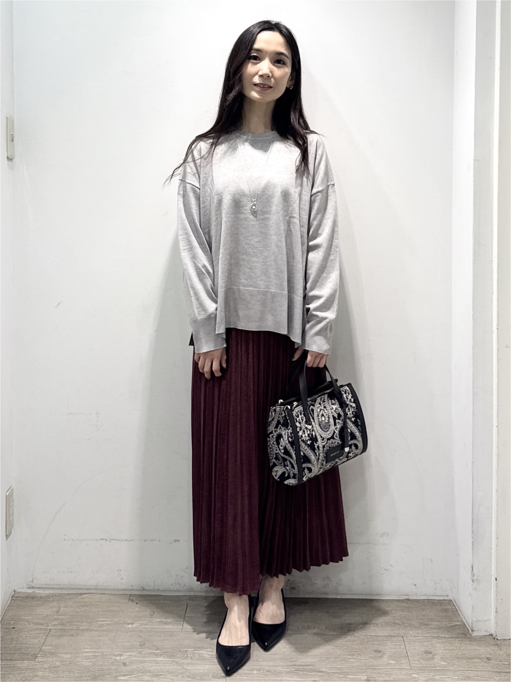 yuicciさんの「OPAQUE.CLIP｜リラクシークルーニット【洗濯機OK】」を使ったコーディネート