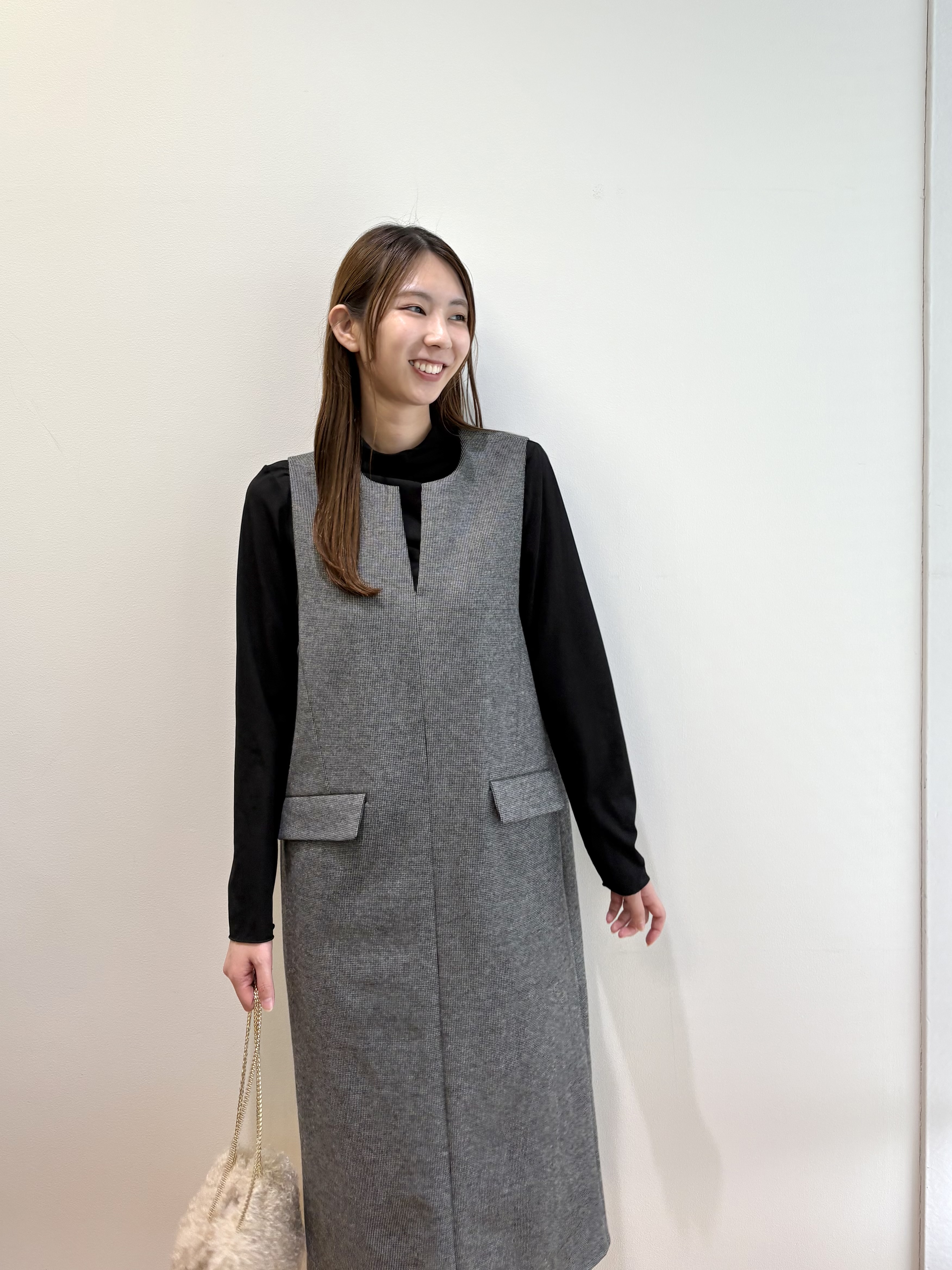 めぐさんの「OPAQUE.CLIP｜なめらかシアーハイネックカットソー【洗濯機OK／抗ピル】」を使ったコーディネート