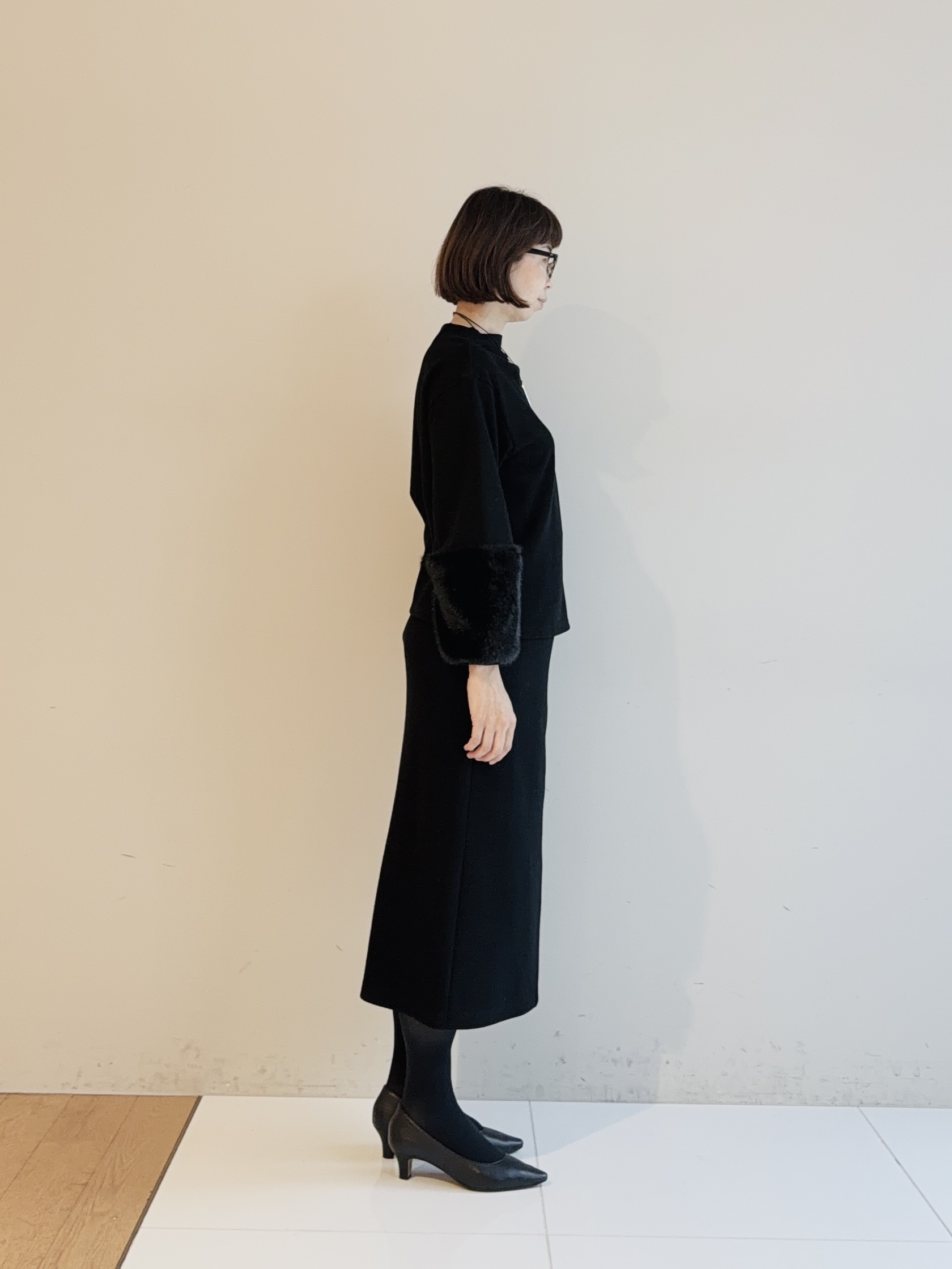 murayamaさんの「INDIVI｜【ラム革／美脚／通勤】レザーパンプス」を使ったコーディネート