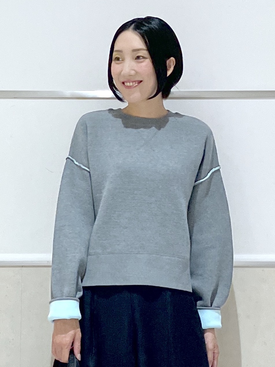 eriko さんの「Dessin｜【2WAY/洗濯機OK/XS-L】配色リバーシブル コットンジャカード クルーネックニット」を使ったコーディネート