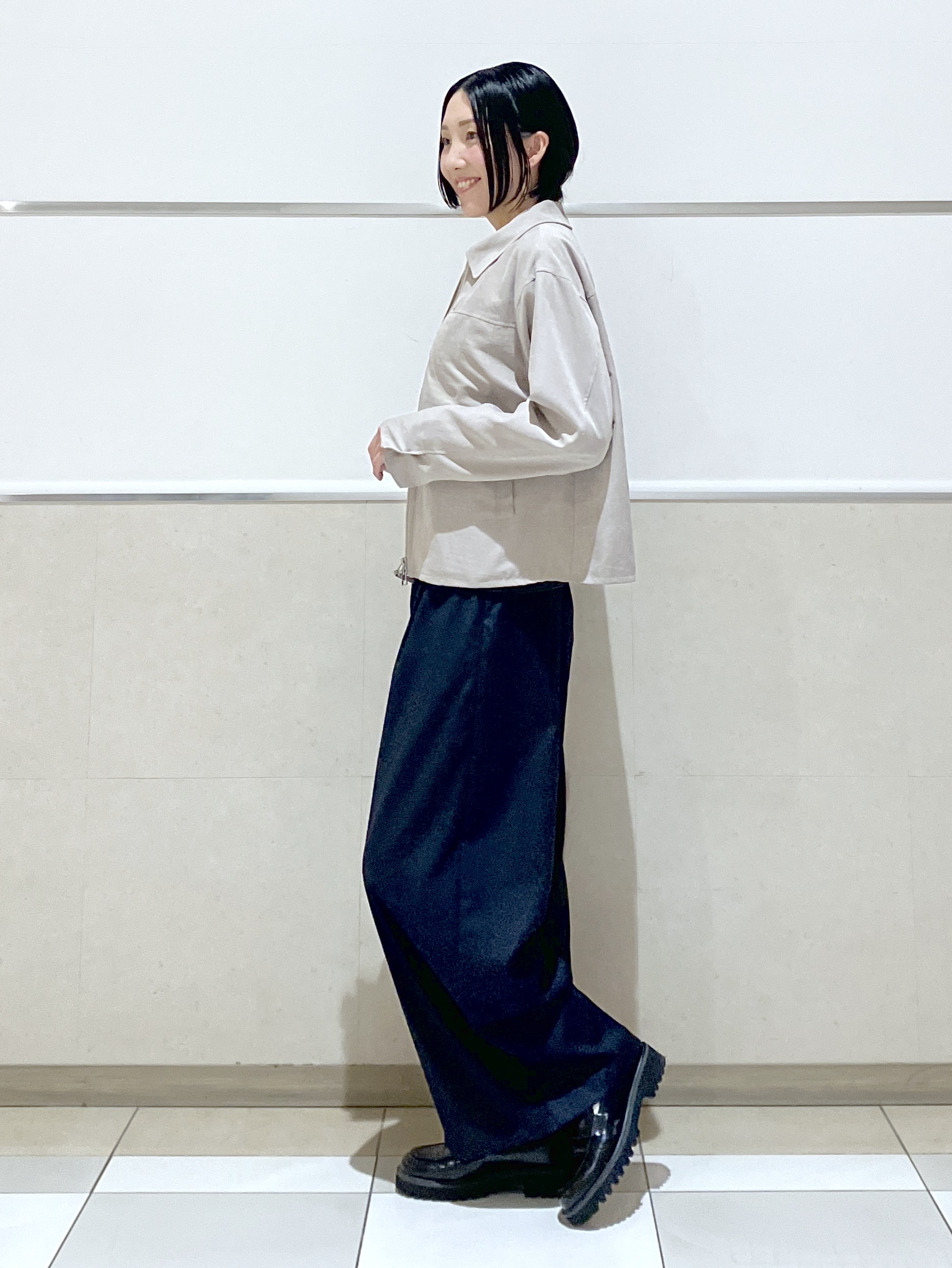 eriko さんの「Dessin｜【洗濯機OK】マルチボーダーニット」を使ったコーディネート