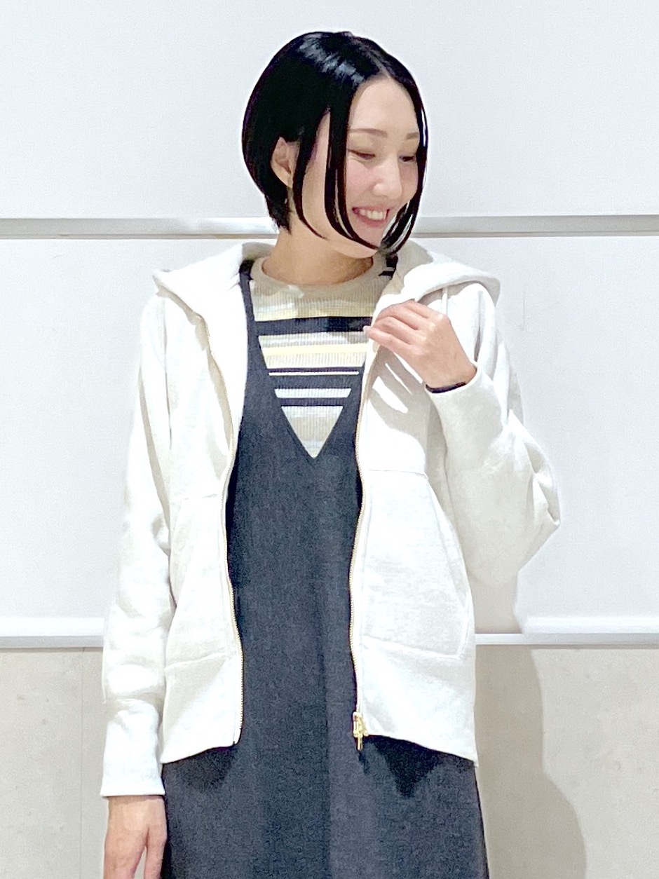 eriko さんの「Dessin｜【洗濯機OK】マルチボーダーニット」を使ったコーディネート