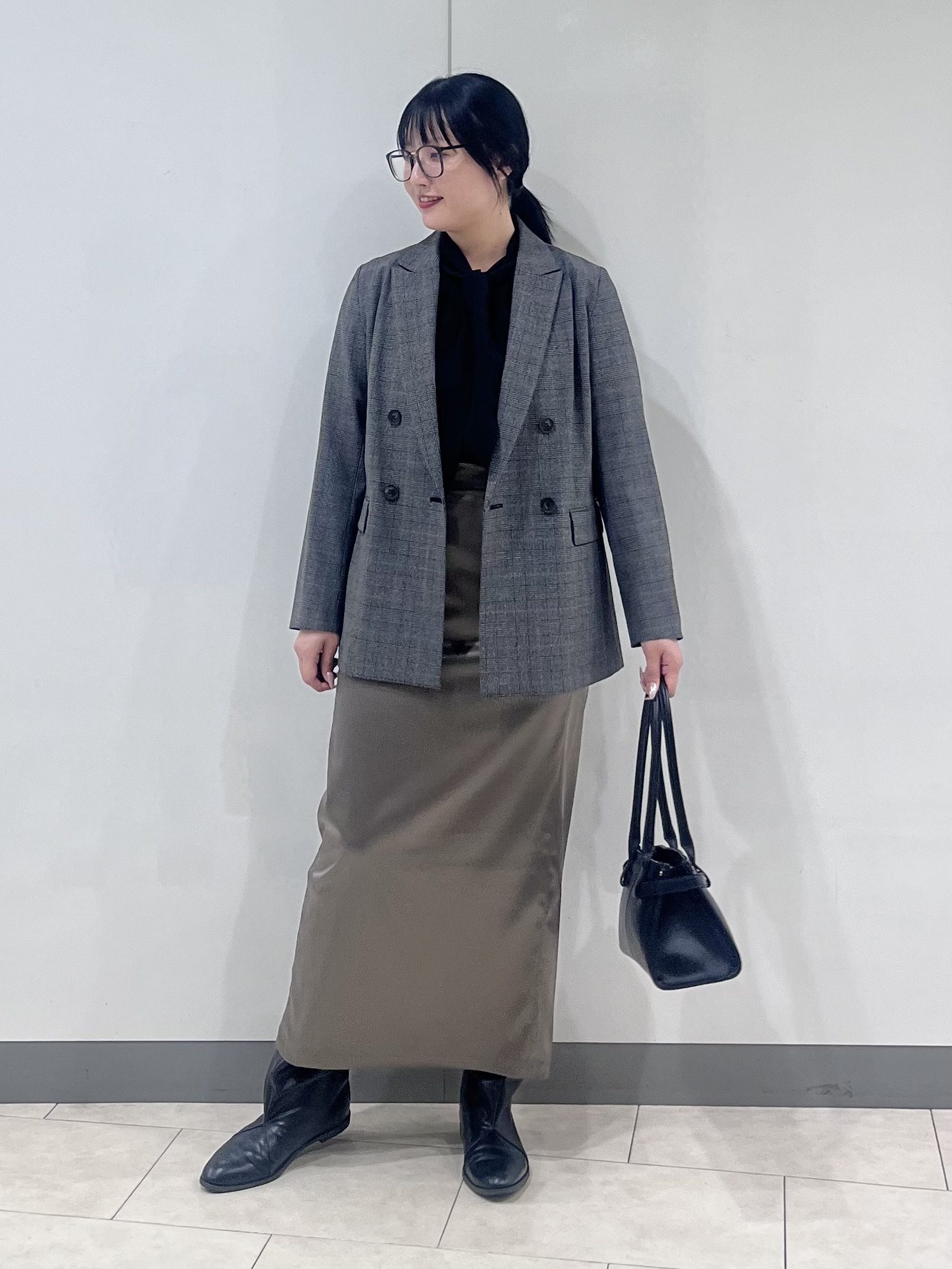 hasuさんの「INDIVI｜【洗濯機OK／ストレッチ◎】秋はじめのダブルジャケット」を使ったコーディネート