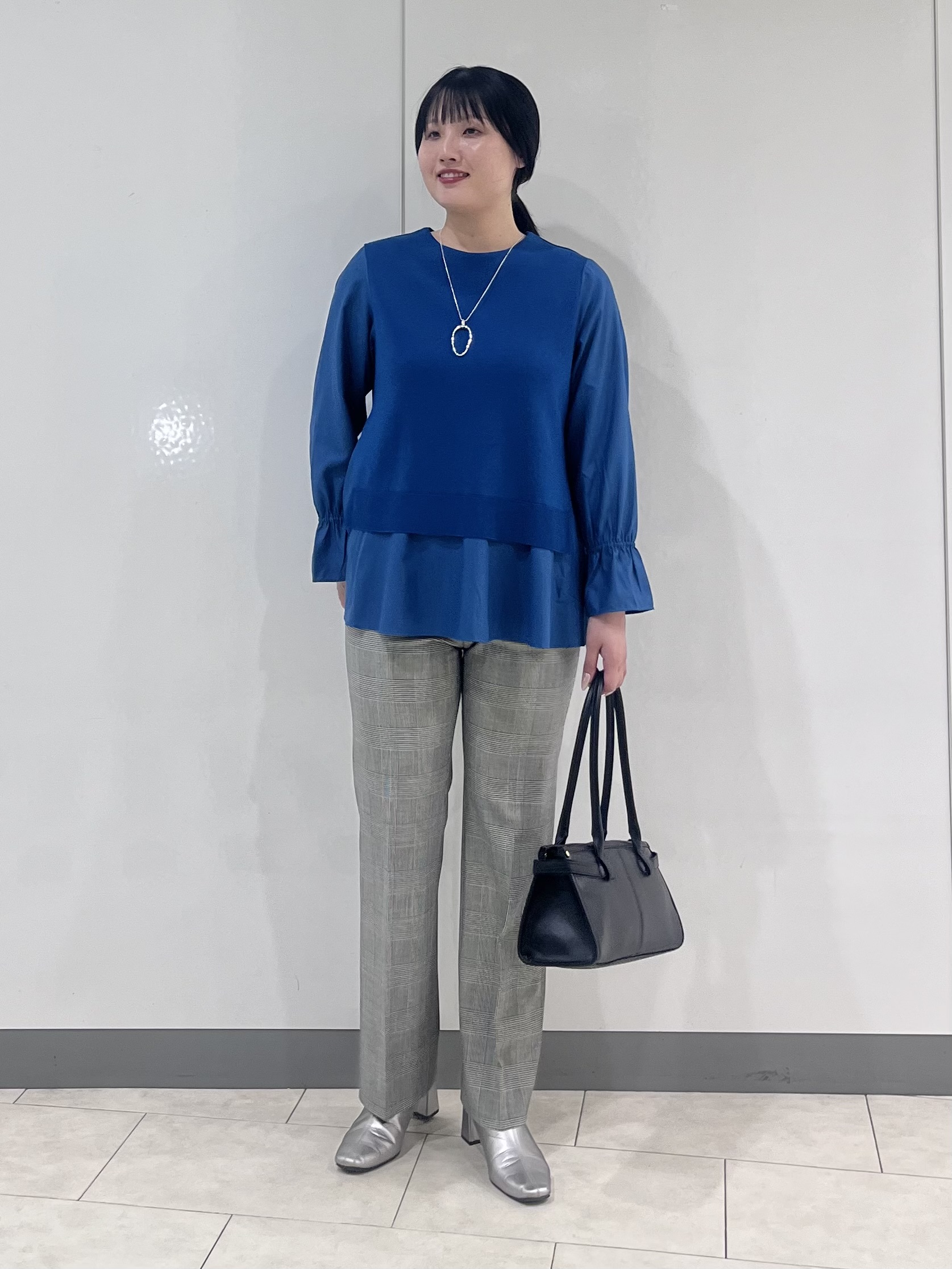 hasuさんの「INDIVI｜【洗える／1枚でコーデ完成】重ね着風ニットトップス」を使ったコーディネート