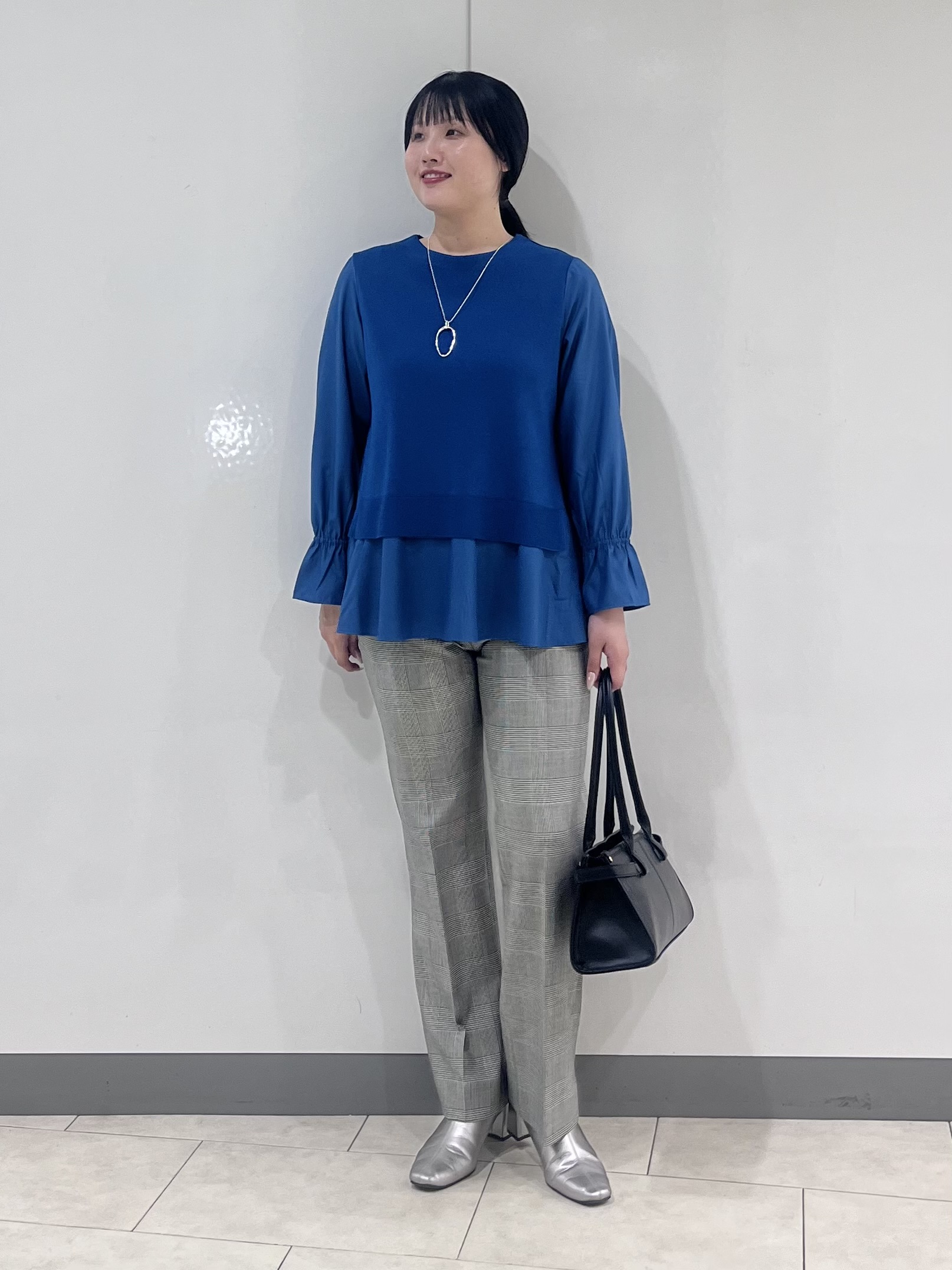hasuさんの「INDIVI｜【洗える／1枚でコーデ完成】重ね着風ニットトップス」を使ったコーディネート