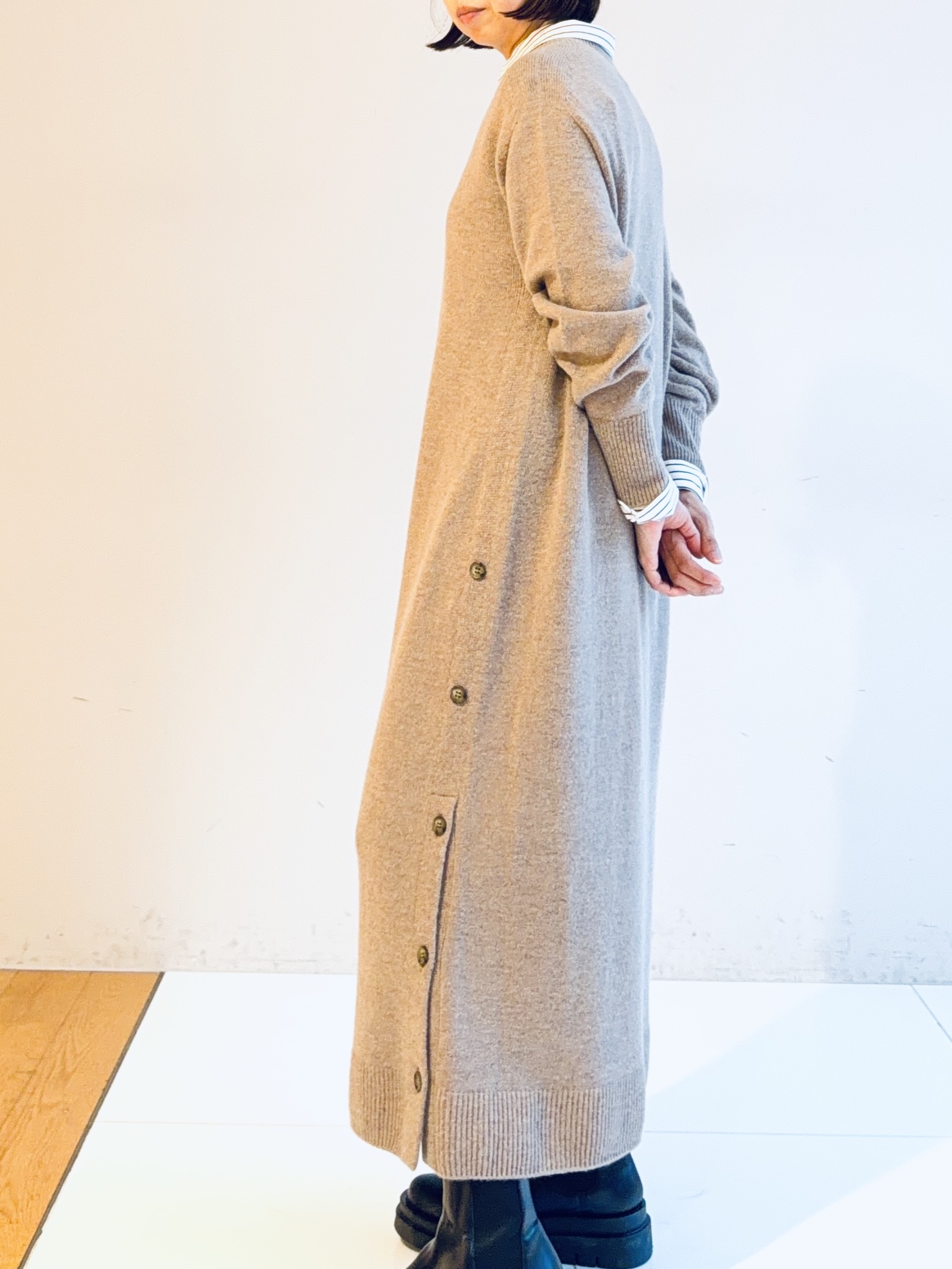 murayamaさんの「INDIVI｜【2WAY／ストライプ柄】ベーシックシャツ」を使ったコーディネート
