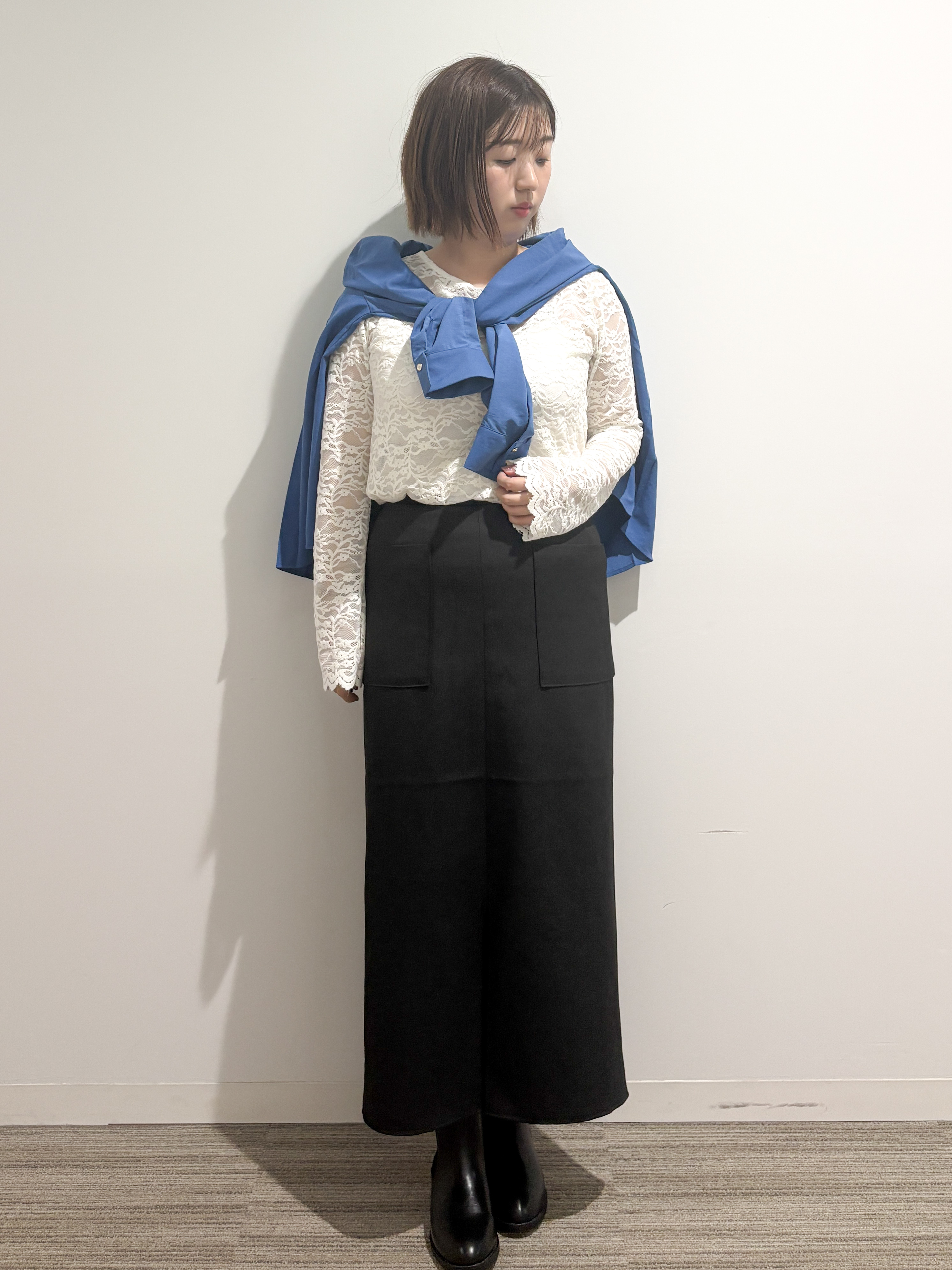 橋本紬さんの「OPAQUE.CLIP｜バックプリーツデザインブラウス【洗濯機OK】」を使ったコーディネート