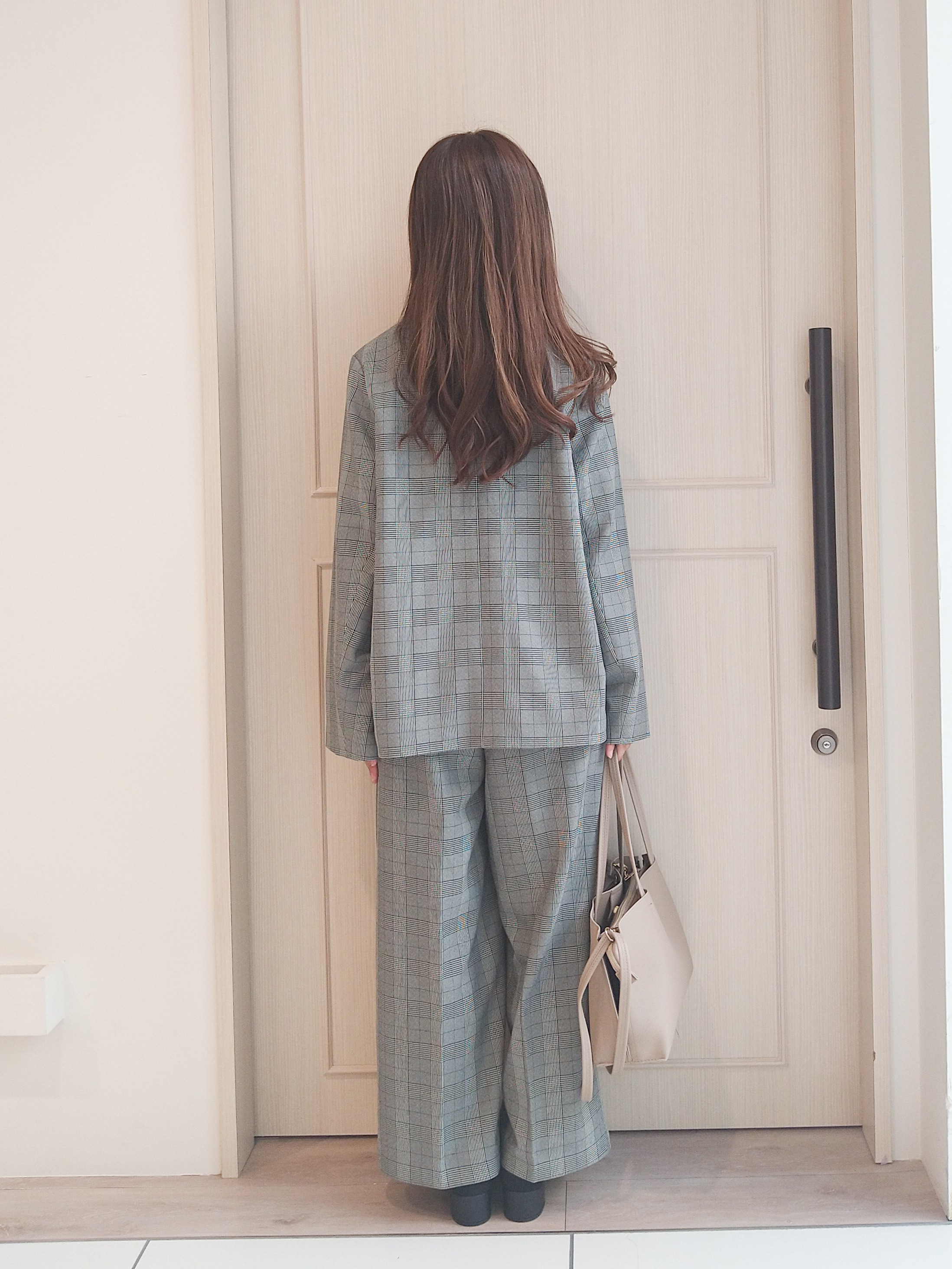 mi-saさんの「SHOO･LA･RUE｜【セットアップ可/洗濯後しわになりにくい】ウールフィール ダブルジャケット」を使ったコーディネート