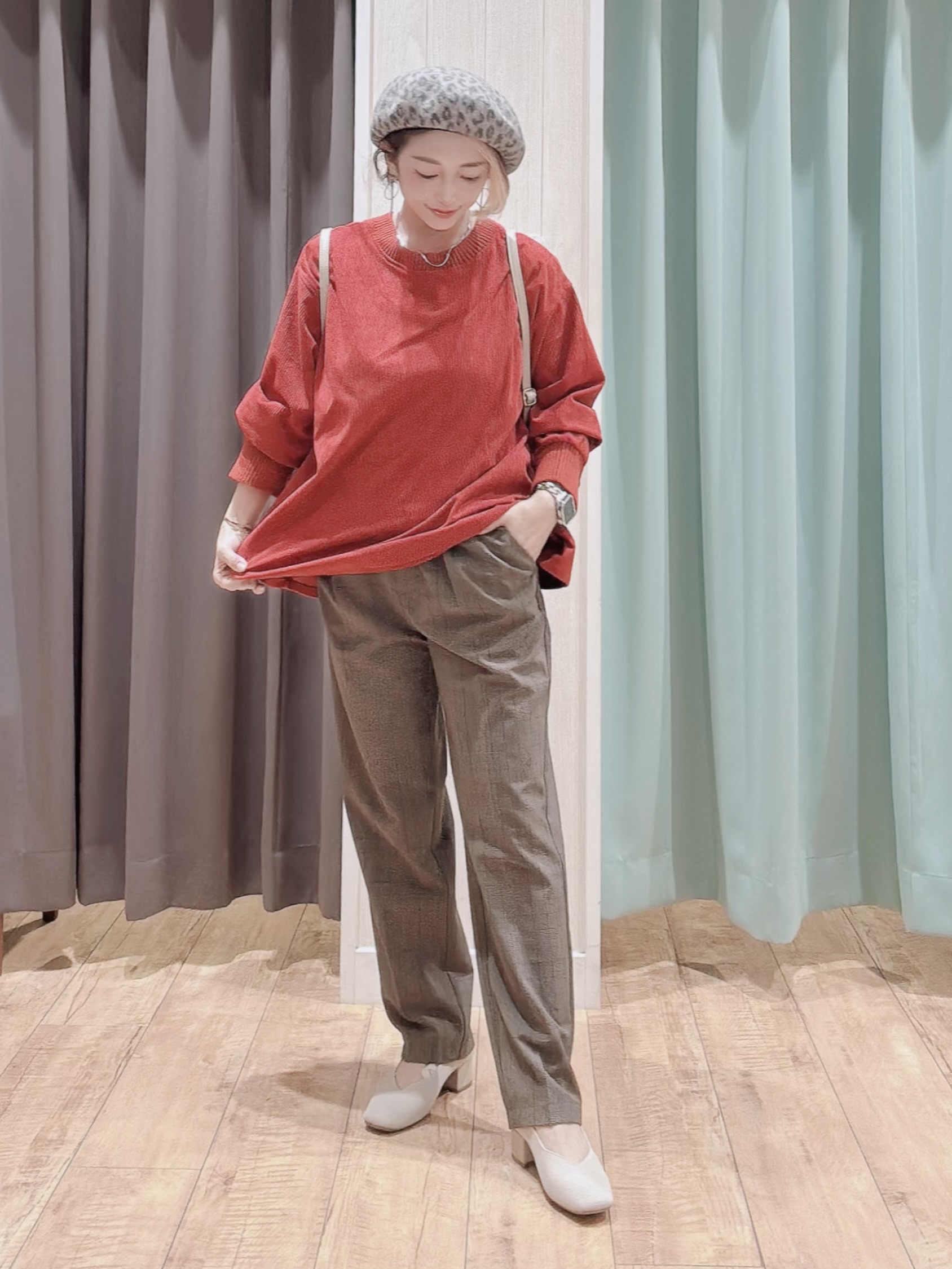 aaamiさんの「SHOO･LA･RUE｜【S-LL/洗濯機可/前後2WAY】大人上品にきまる コーデュロイトップス」を使ったコーディネート
