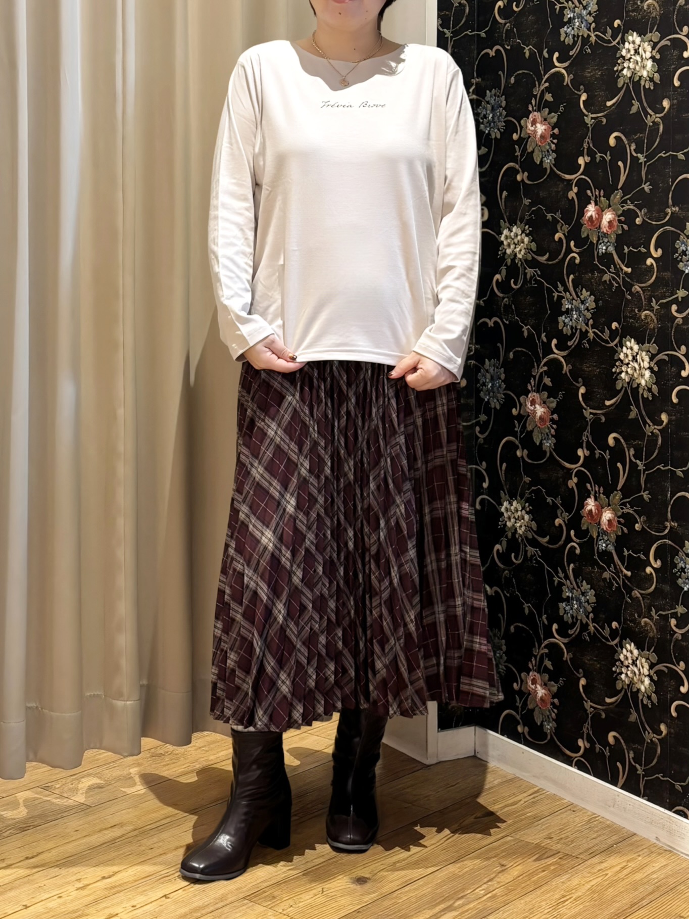 たみさんの「SHOO･LA･RUE｜【S-LL】洗濯後しわになりにくい さっと羽織れる麻調ブルゾン」を使ったコーディネート