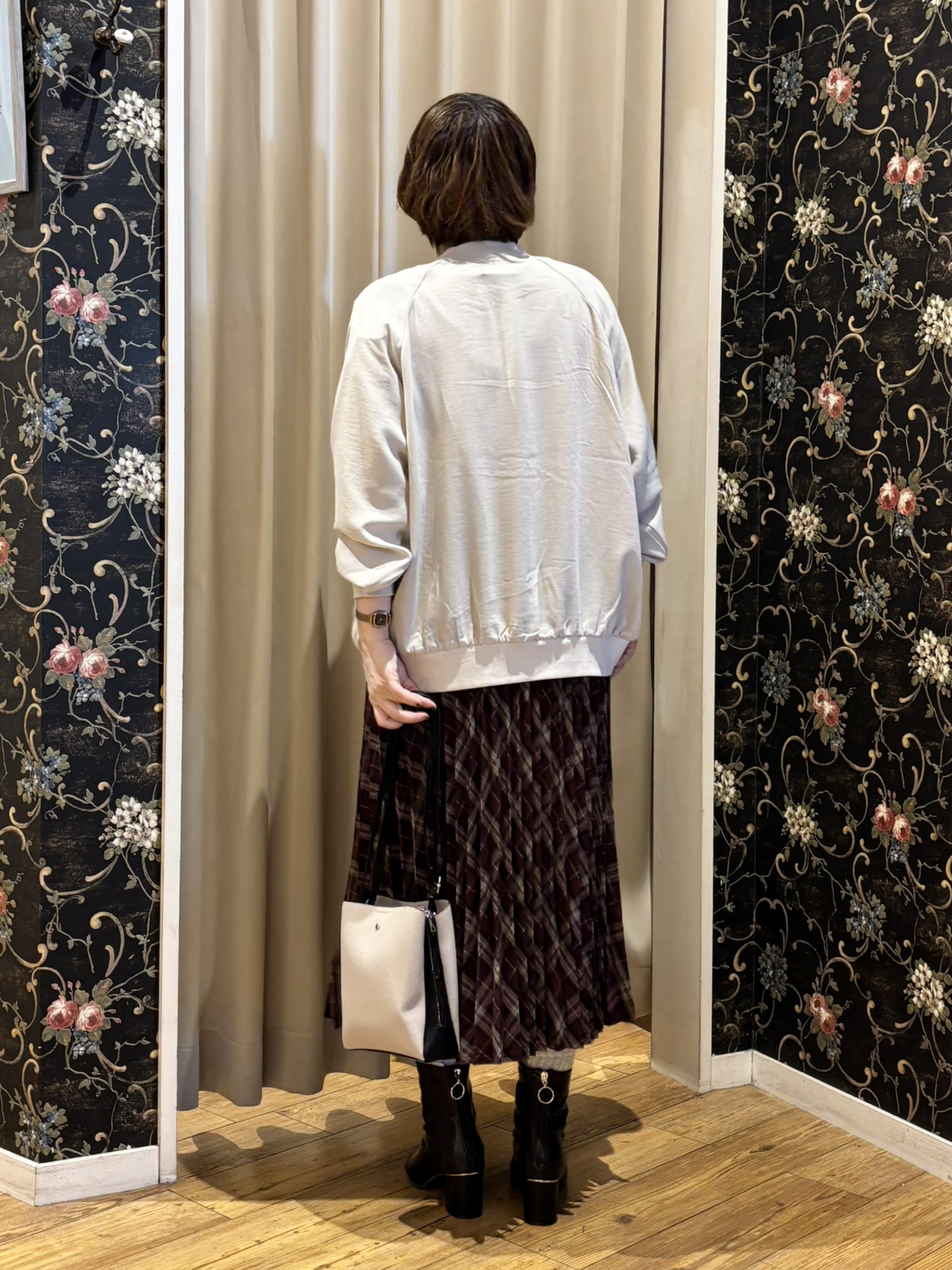 たみさんの「SHOO･LA･RUE｜【S-LL】洗濯後しわになりにくい さっと羽織れる麻調ブルゾン」を使ったコーディネート