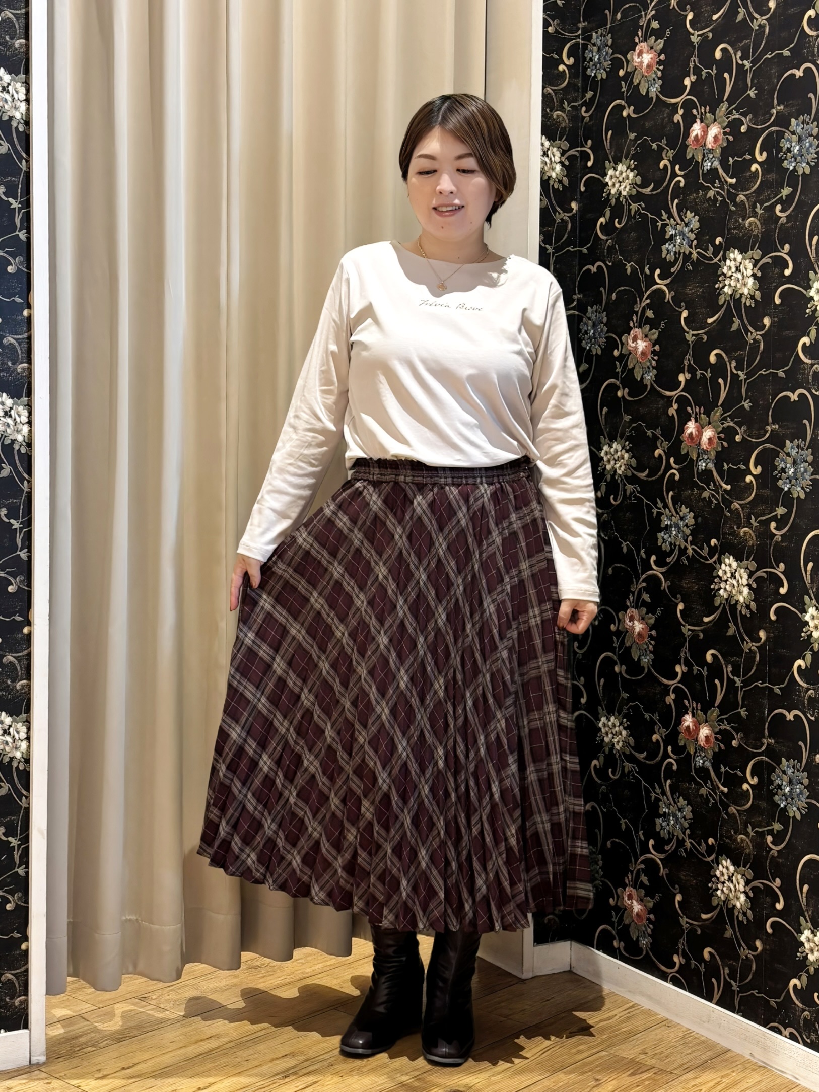 たみさんの「SHOO･LA･RUE｜【S-LL】洗濯後しわになりにくい さっと羽織れる麻調ブルゾン」を使ったコーディネート