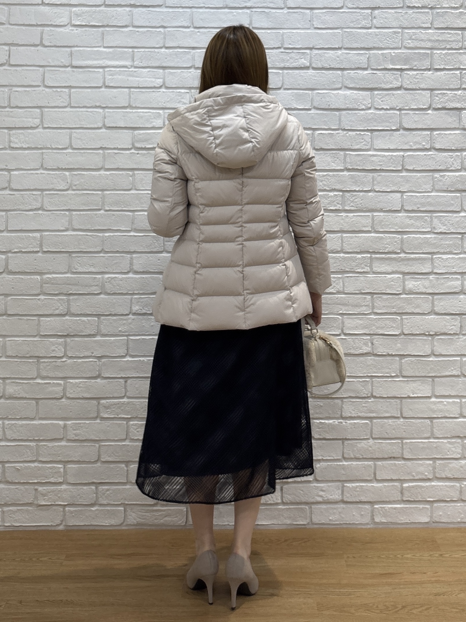 sayaさんの「COUP DE CHANCE｜【手洗い可／日本製】ニットドッキングフレアワンピース」を使ったコーディネート