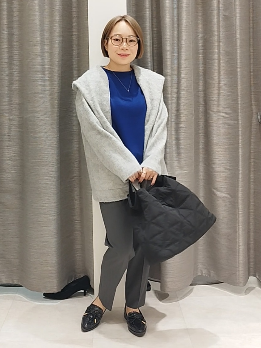 s u g iさんの「UNTITLED｜【軽アウター/秋羽織り】シャギーフーディ―カーディガン」を使ったコーディネート