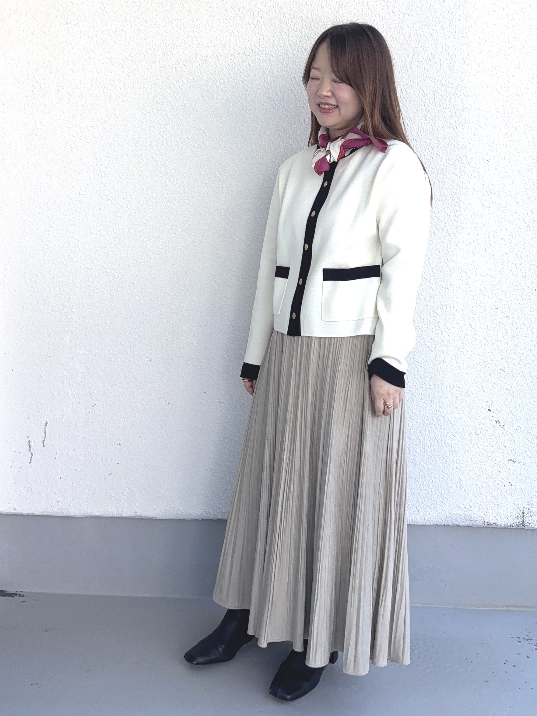 タマさんの「UNTITLED｜【アンサンブル可/ジャケットライク】モールラインカーディガン」を使ったコーディネート
