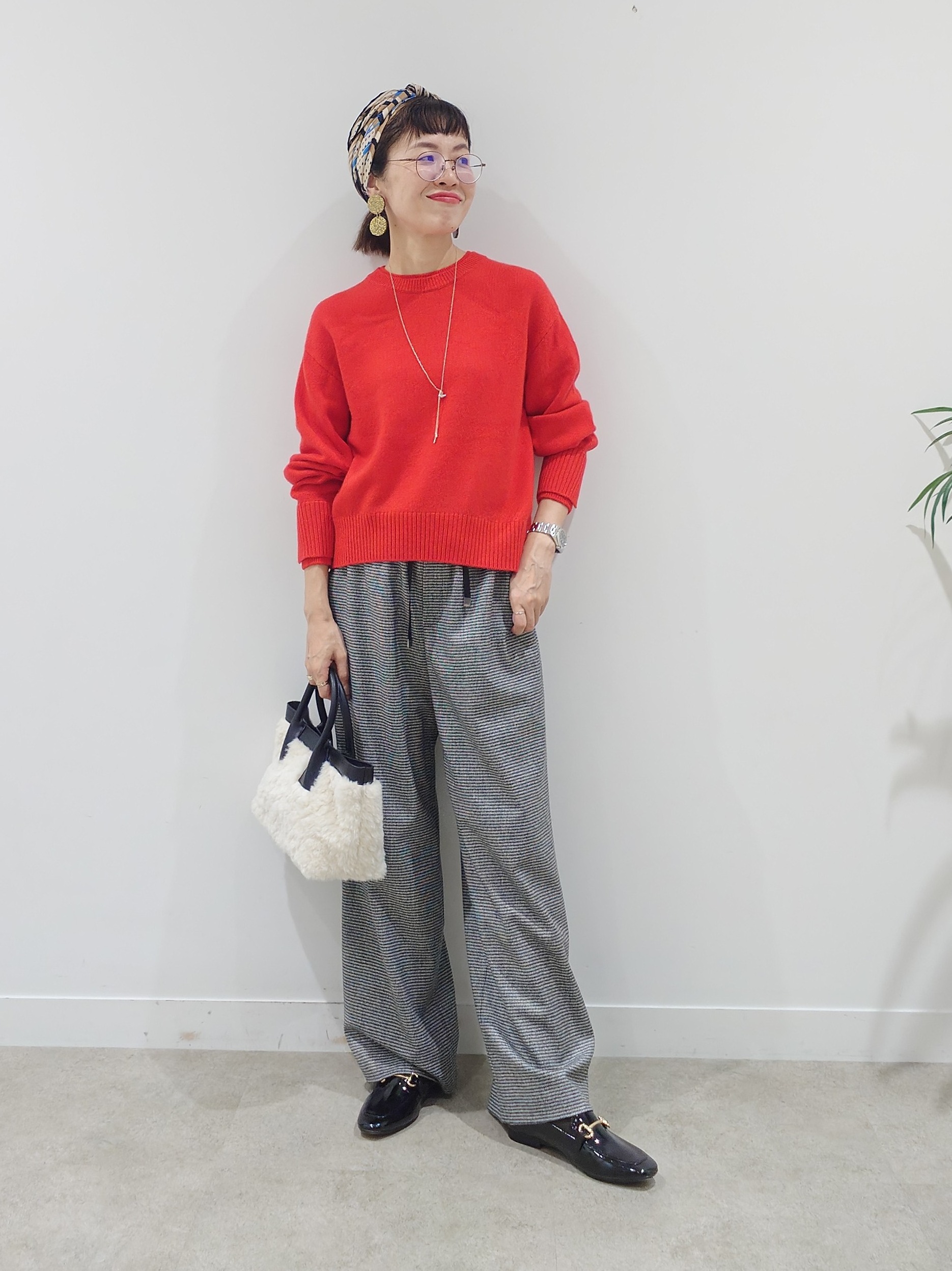 MUTSUKOさんの「UNTITLED｜【セットアップ可/ウエストゴム】ウールドロストパンツ」を使ったコーディネート