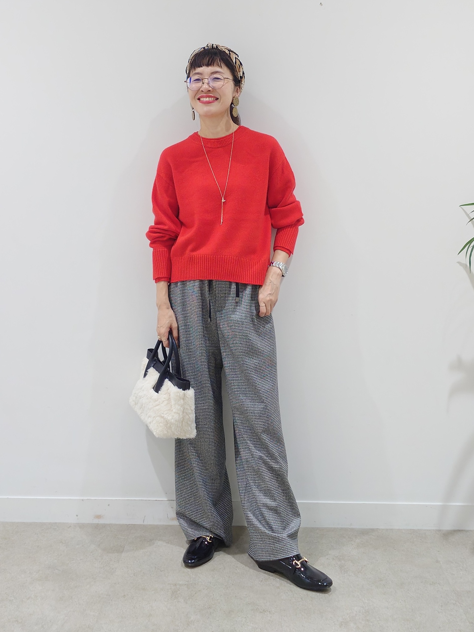 MUTSUKOさんの「UNTITLED｜【セットアップ可/ウエストゴム】ウールドロストパンツ」を使ったコーディネート