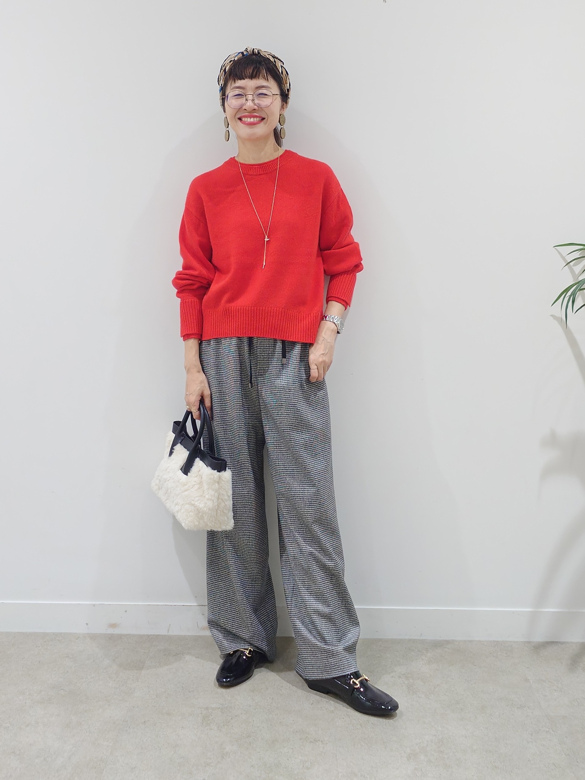 MUTSUKOさんの「UNTITLED｜【セットアップ可/ウエストゴム】ウールドロストパンツ」を使ったコーディネート