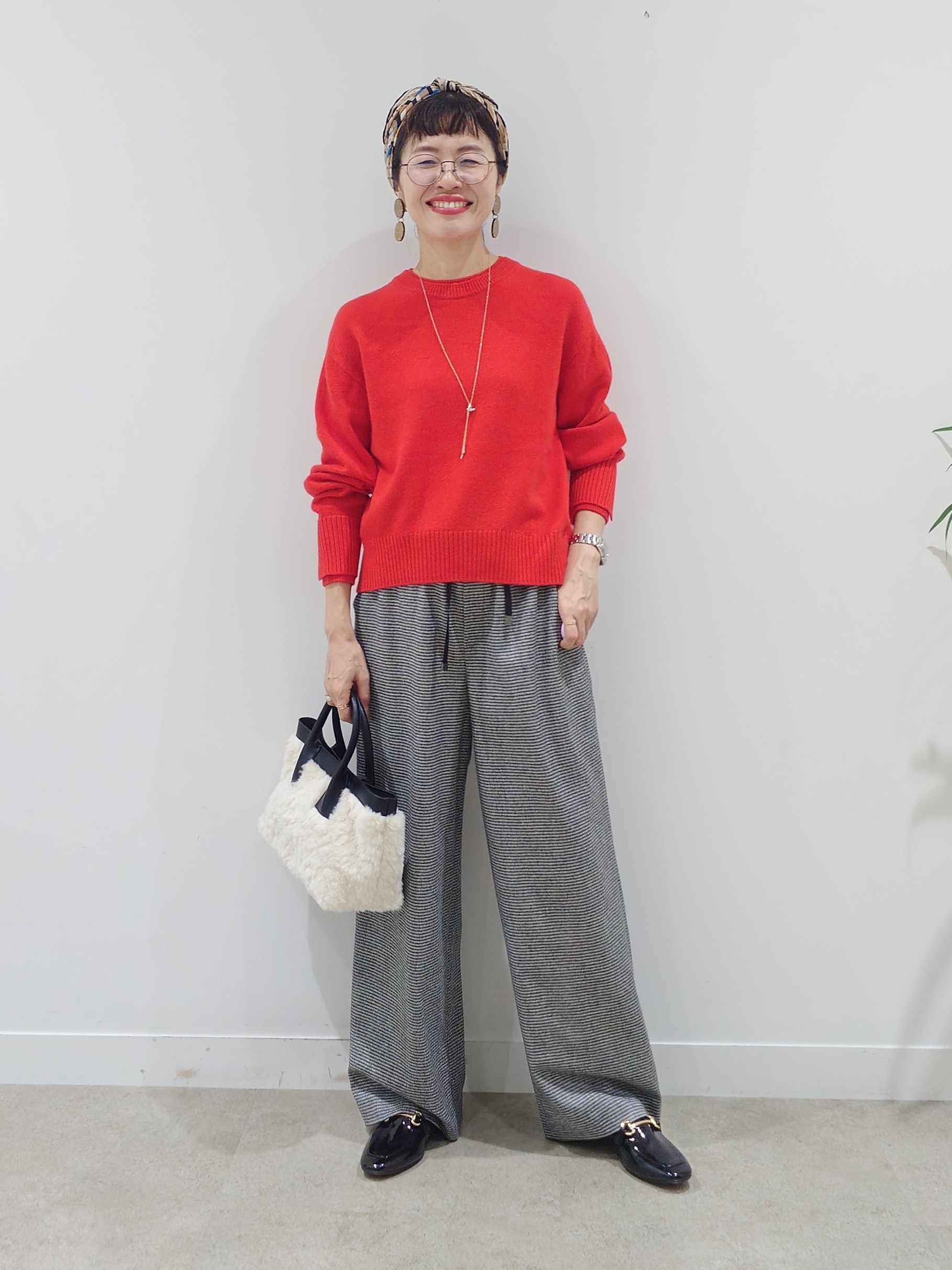 MUTSUKOさんの「UNTITLED｜【セットアップ可/ウエストゴム】ウールドロストパンツ」を使ったコーディネート