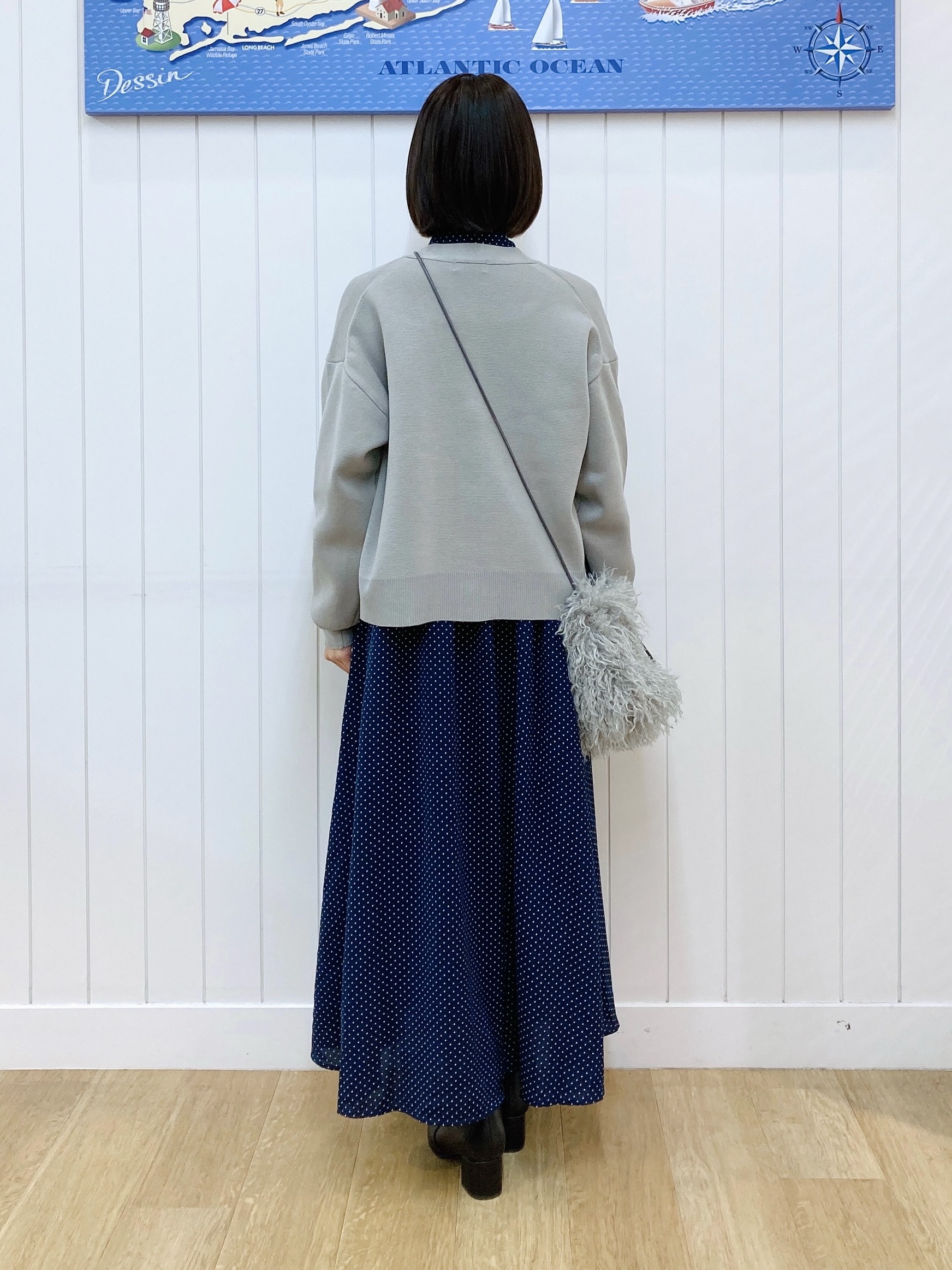 yoshiさんの「Dessin｜【洗える/秋羽織り】ミラノリブVネックカーディガン」を使ったコーディネート