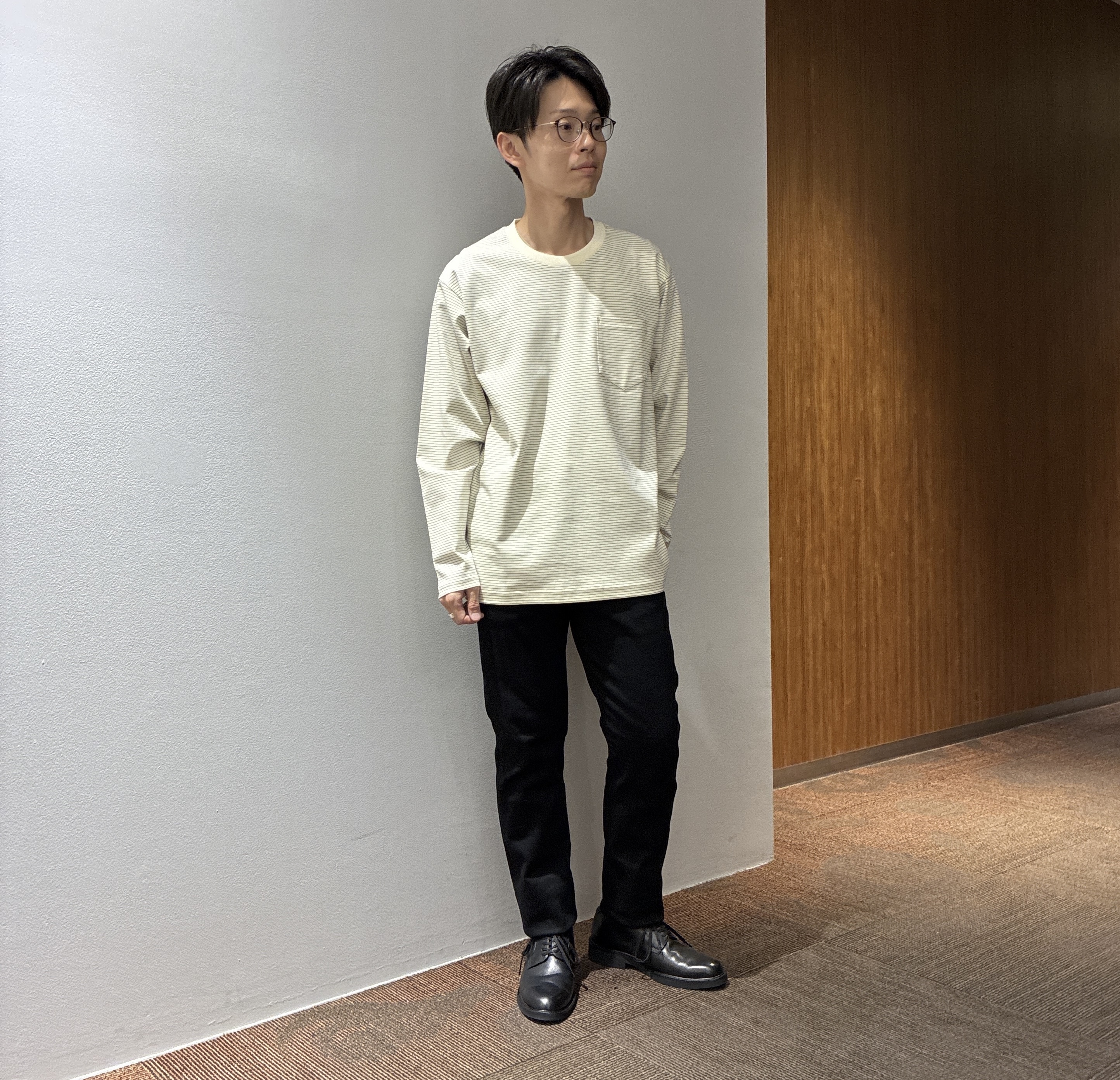 わいずみさんの「TAKEO KIKUCHI｜【BOWLER HAT LABEL】日本製クルーネックカーディガン」を使ったコーディネート
