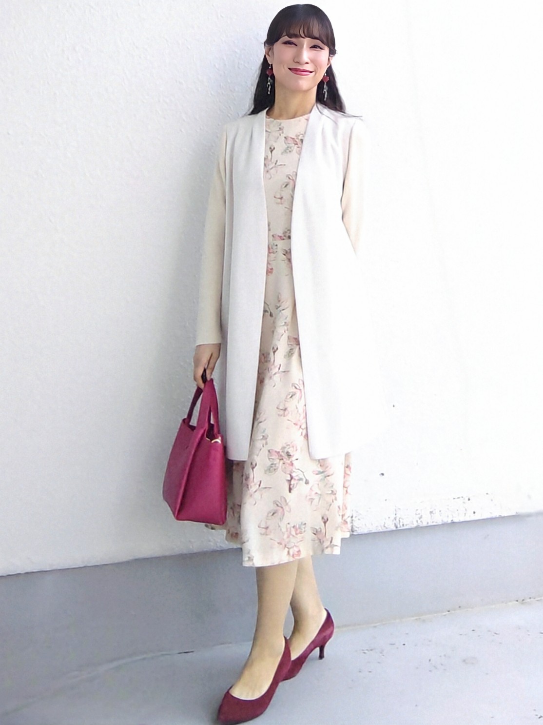 keinaさんの「SunaUna｜【手洗い可／日本製】花柄ワンピース」を使ったコーディネート