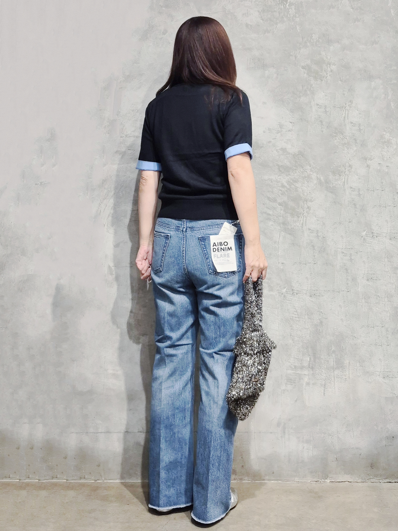 ひさえさんの「THE SHOP TK｜POLO BCS/アーガイル5分袖ニット」を使ったコーディネート